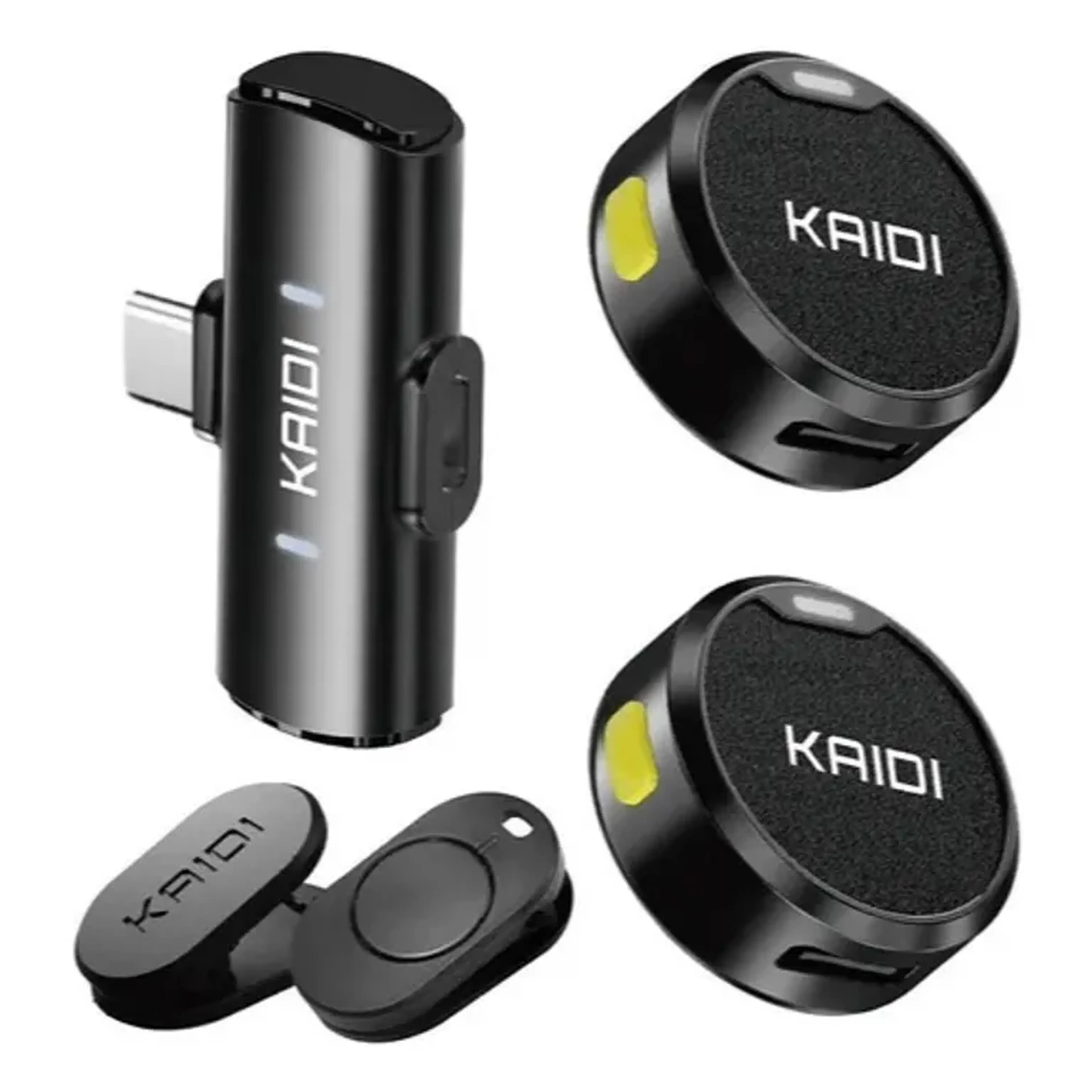 Microfone Duplo Kaidi Kmf4-c Wireless Usb-c imagem