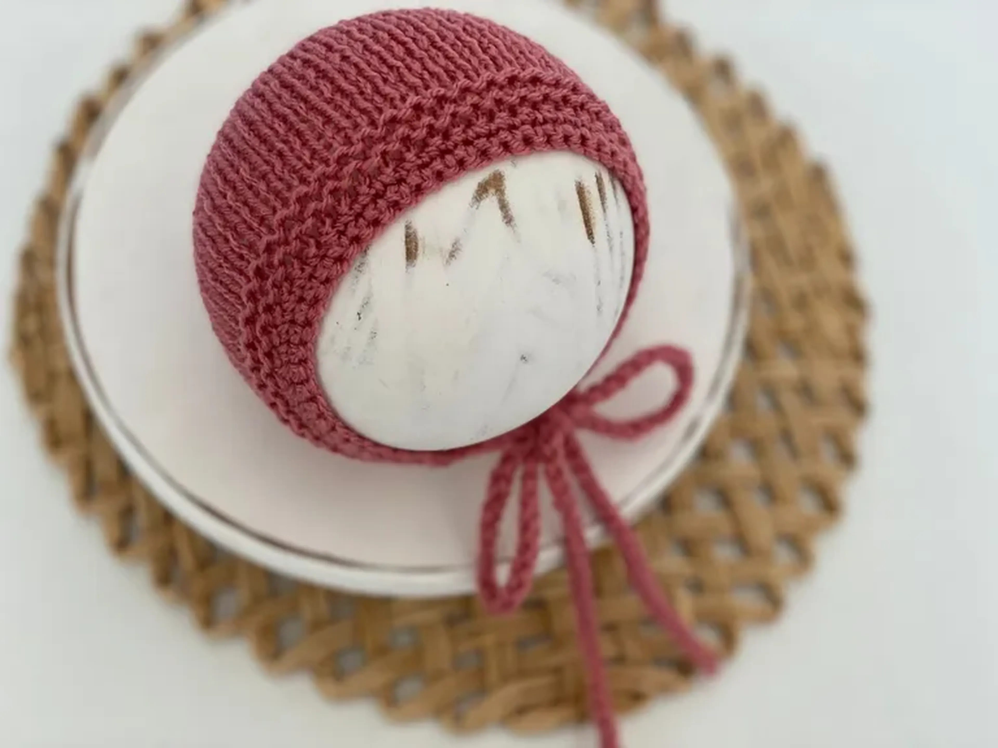 Touca Newborn Rosa Envelhecida imagem