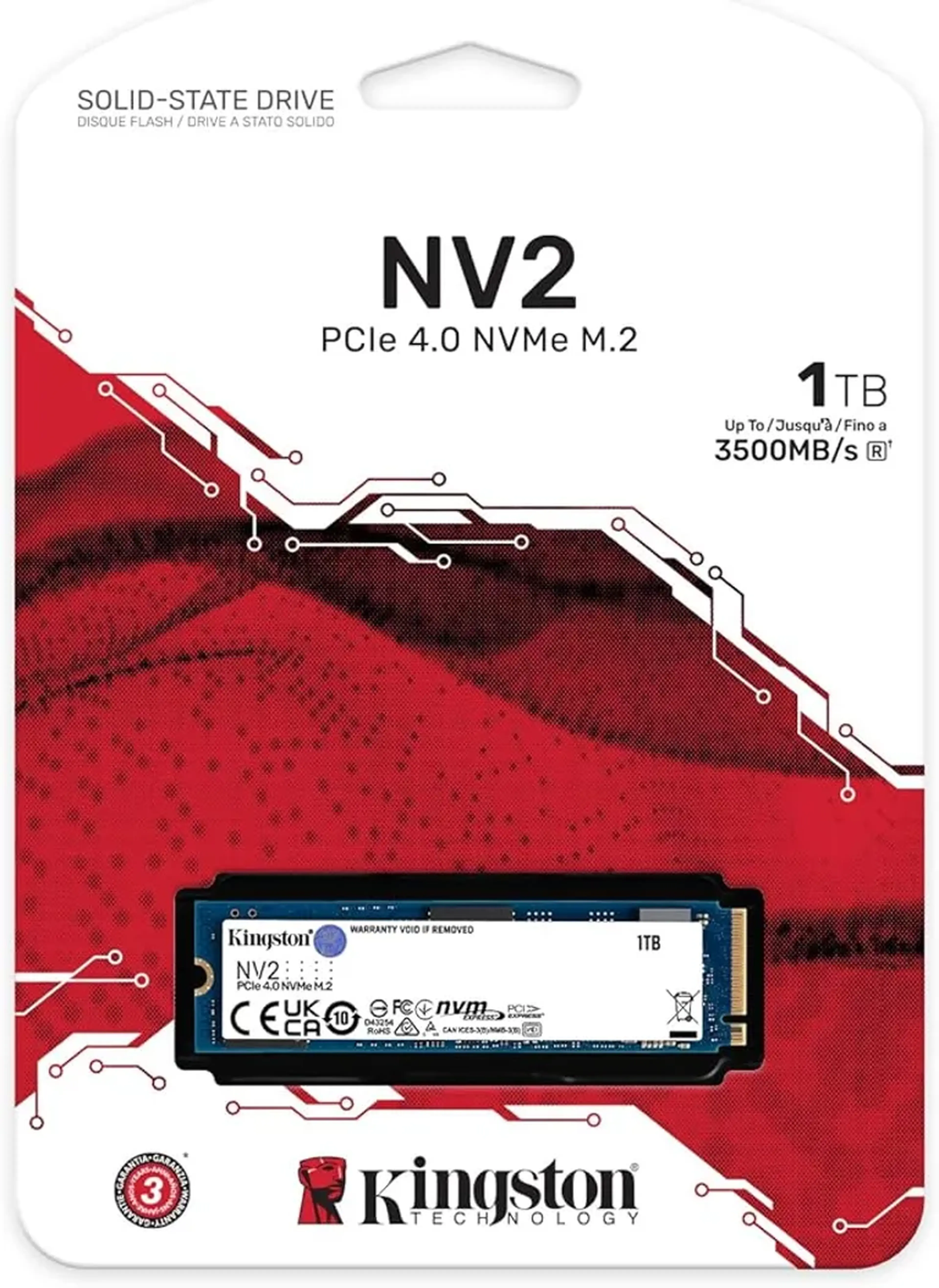 SSD Kingston NV2 1TB NVMe M.2 2280 imagem