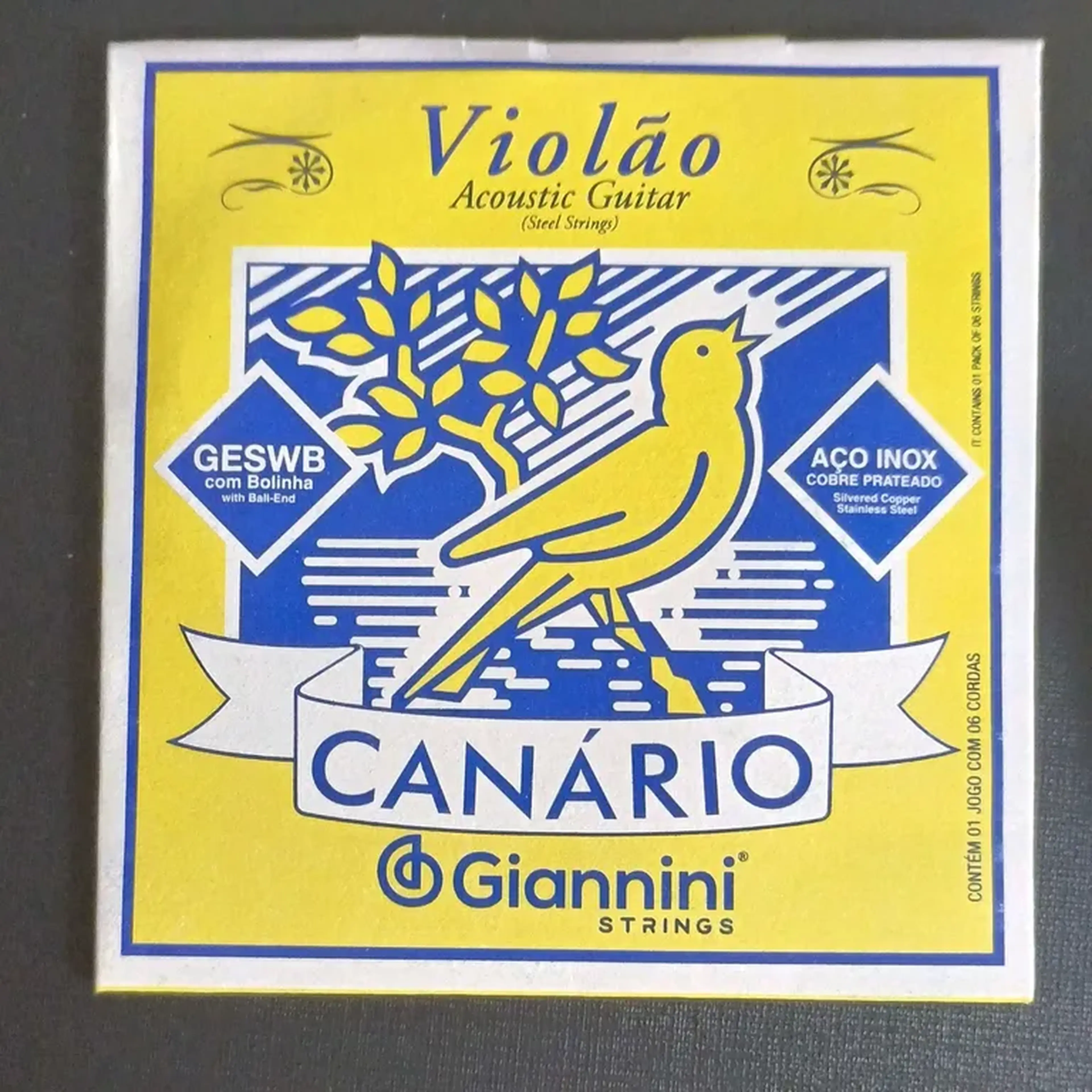 Encordoamento Violão Aço Canário imagem