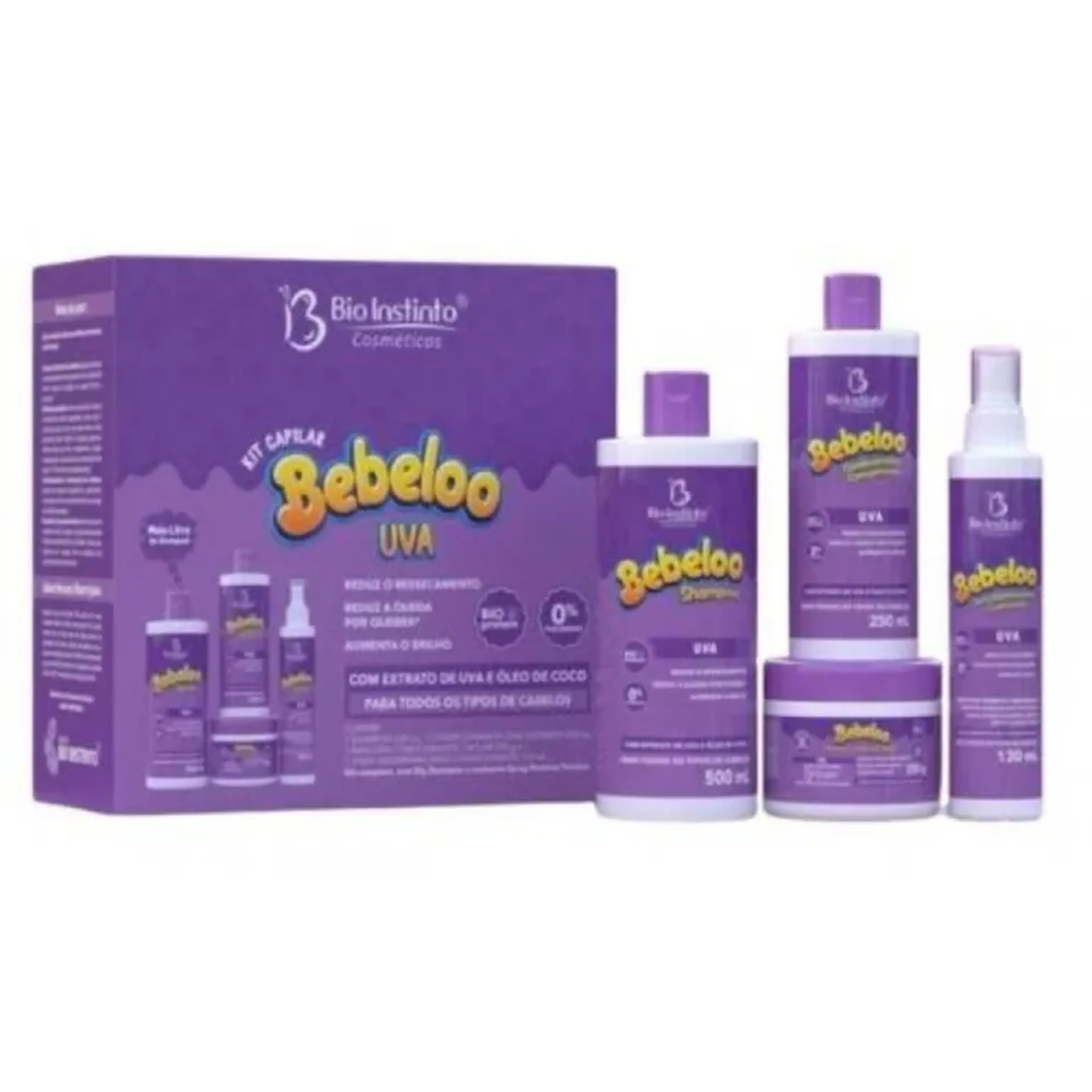 Kit Capilar Bebeloo uva 4 Itens Bio Instinto imagem