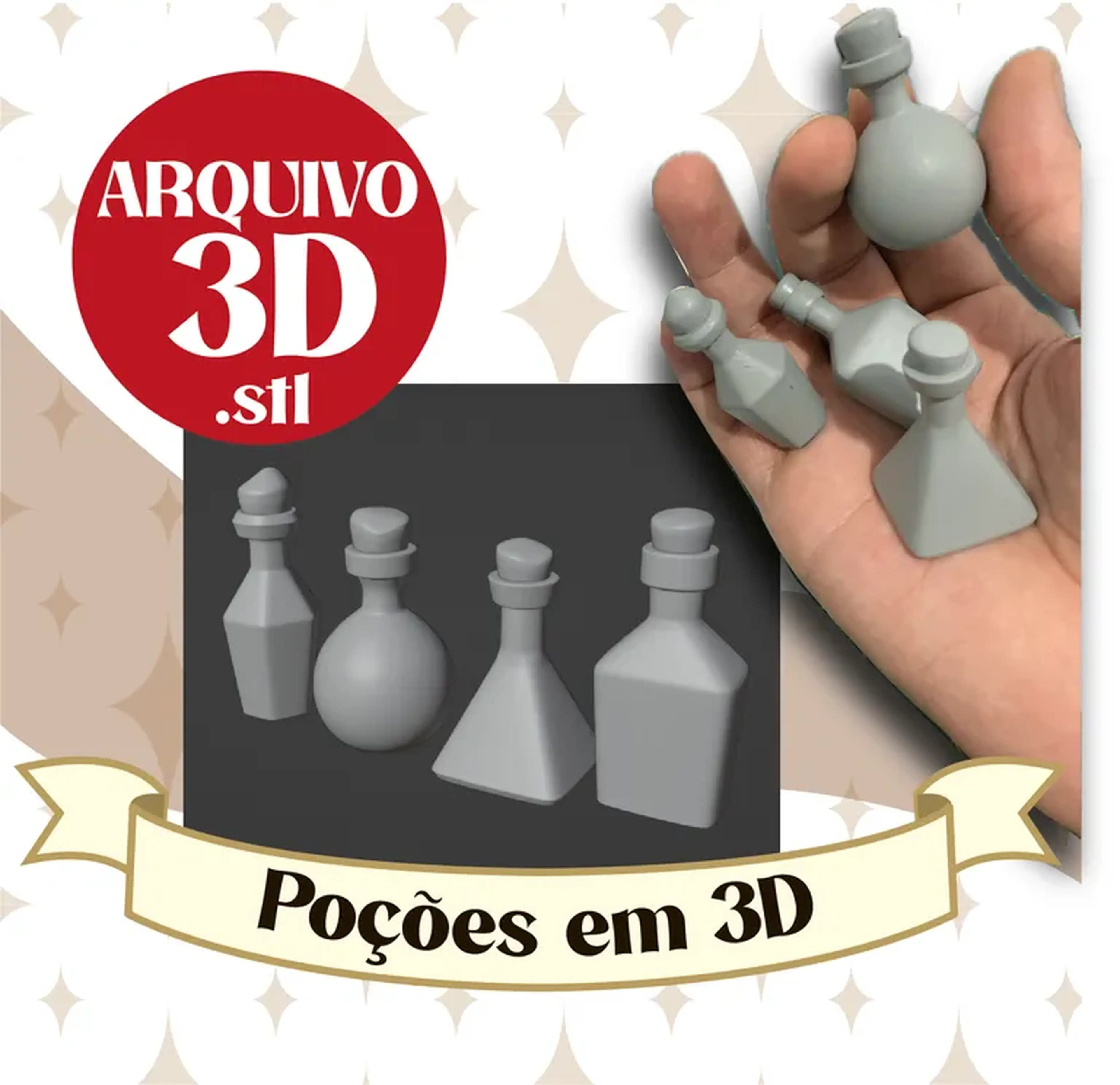 POÇÕES 3D - ARQUIVOS imagem