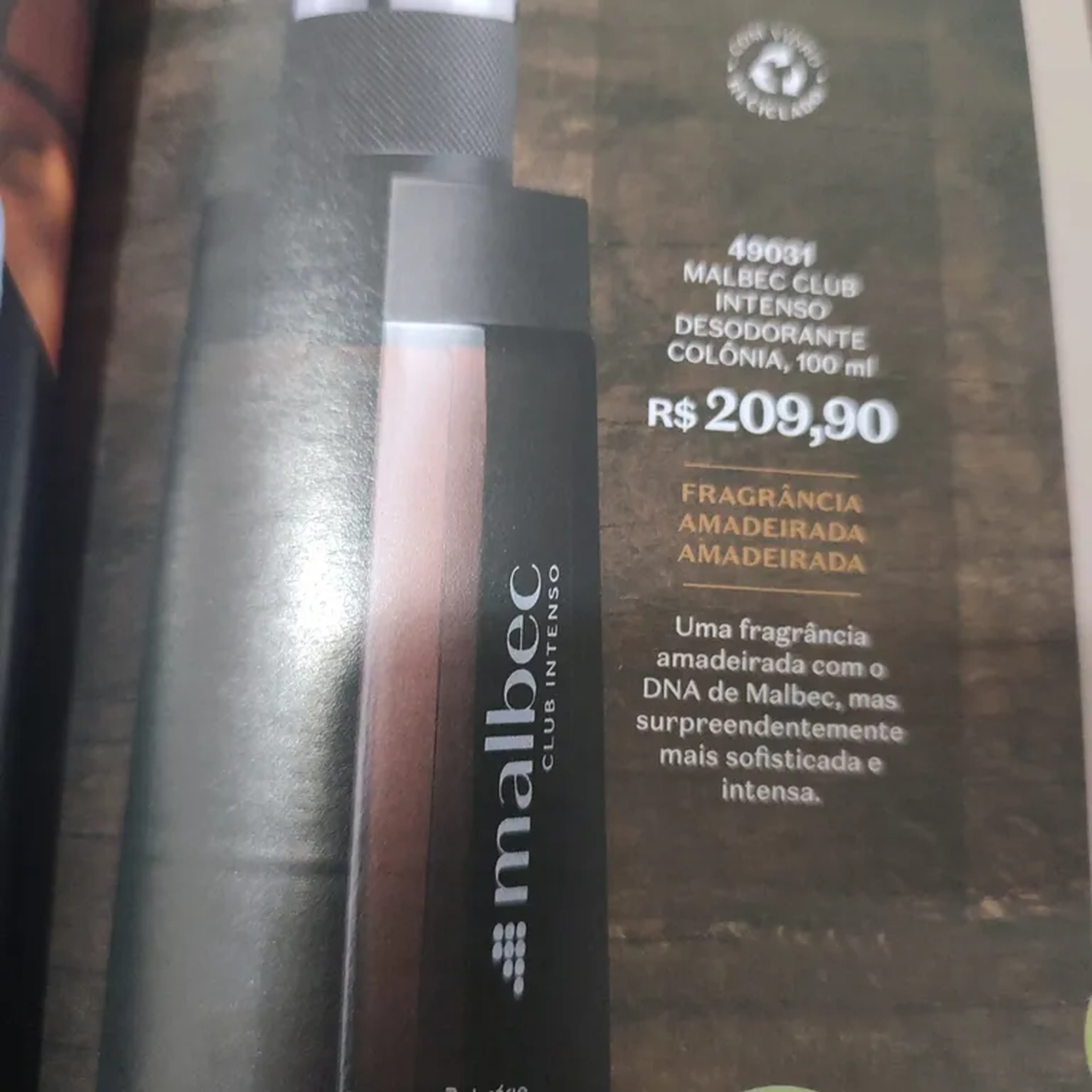 Malbec Club Intenso Desodorante Colônia imagem