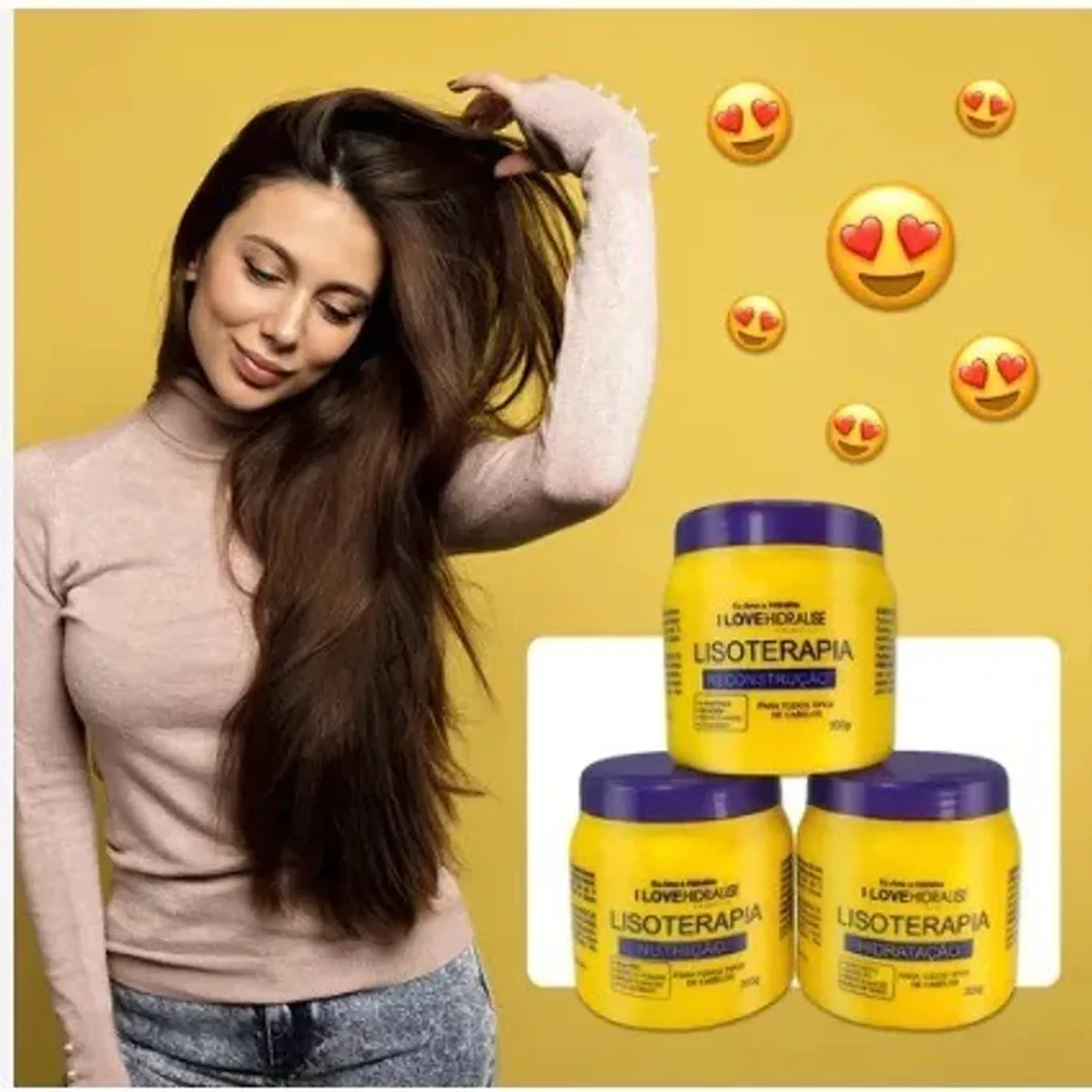 Kit Cronograma Capilar Lisoterapia Tratamento 3 Máscaras de 300 imagem