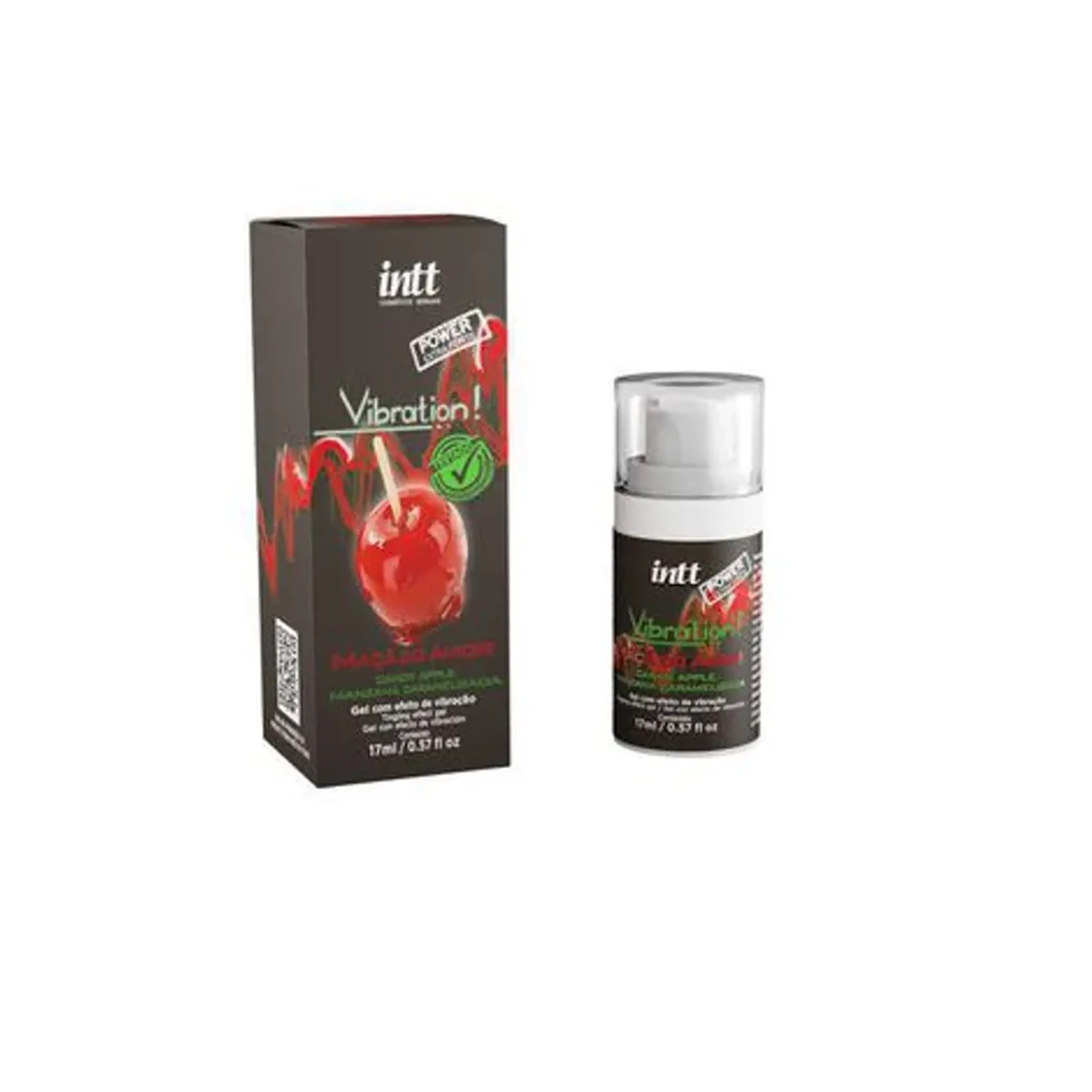 Vibration Gel Excitante que Vibra Sabor Maçã do Amor 17ml Intt imagem