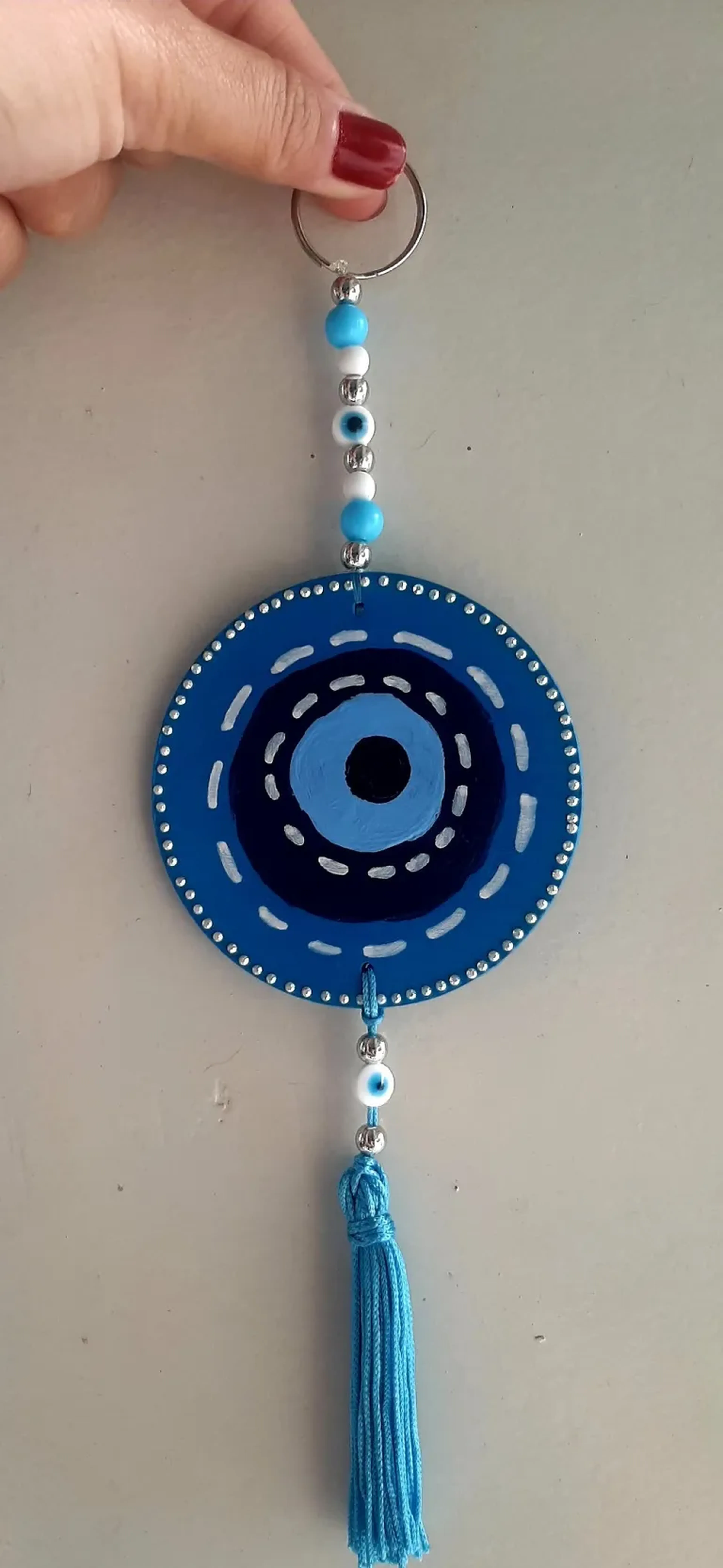 Pingente olho grego azul claro imagem