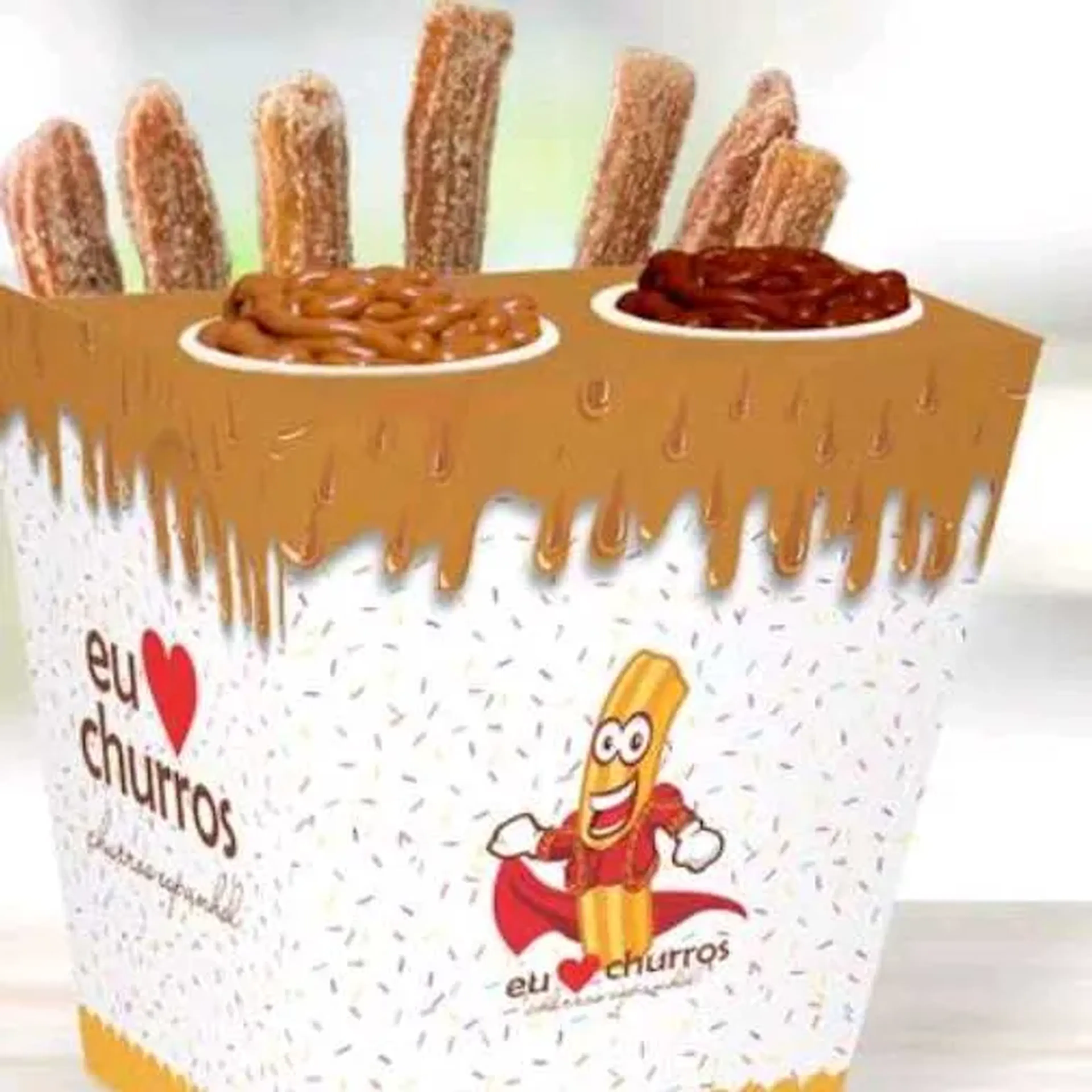 churros espanhol com 6. Doce de leite e nutella imagem