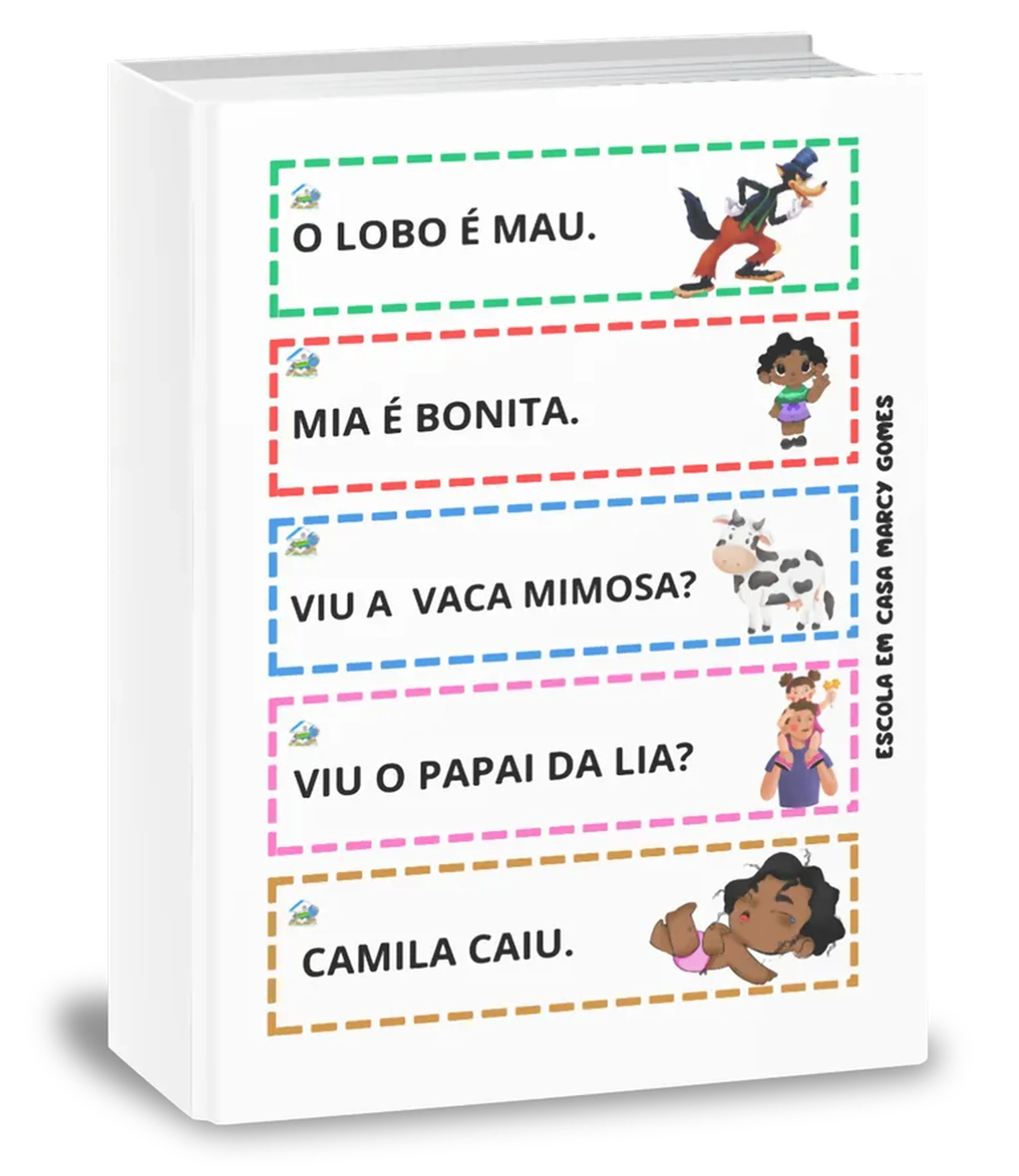 Kit com 150 cartões de frases simples. 30 Páginas. imagem