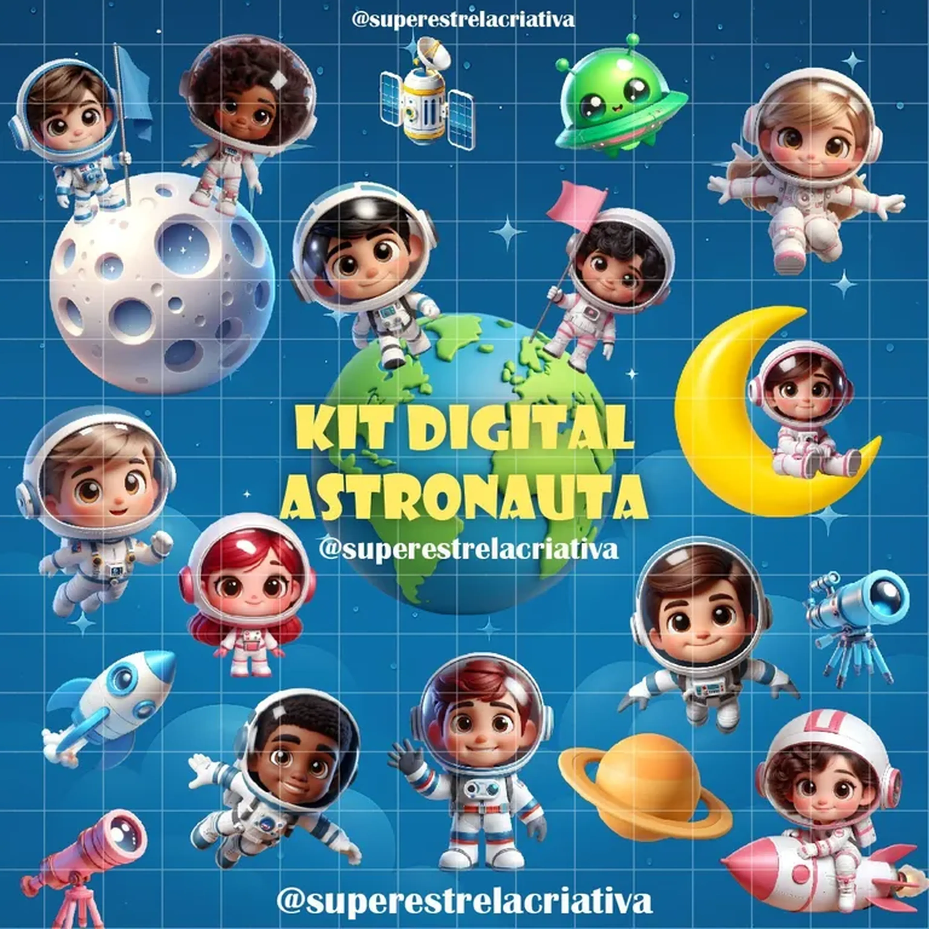 Ki Digital Astronauta Menina e Menino imagem