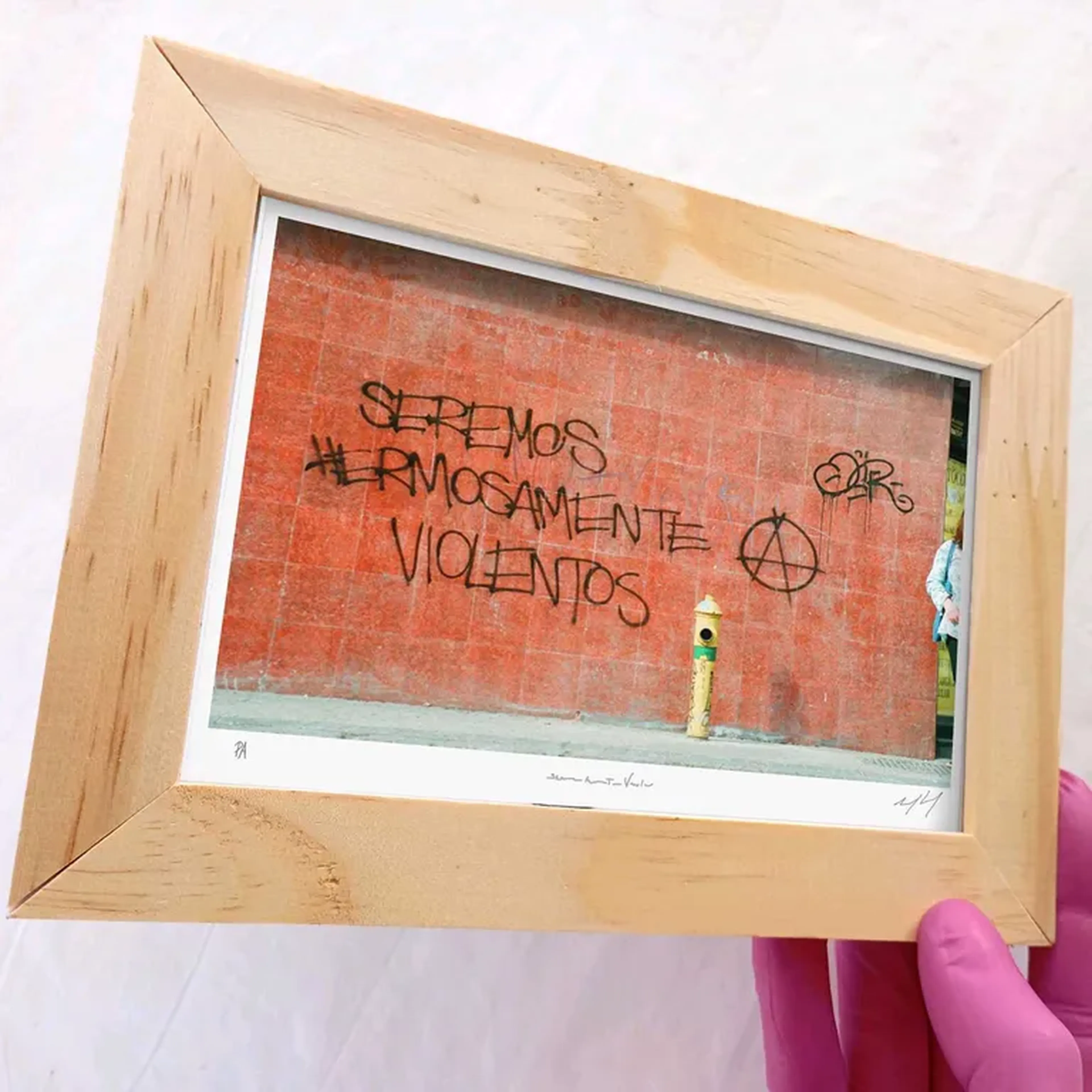 Palávoras - Hermosamente - 10x15 cm moldura plana imagem