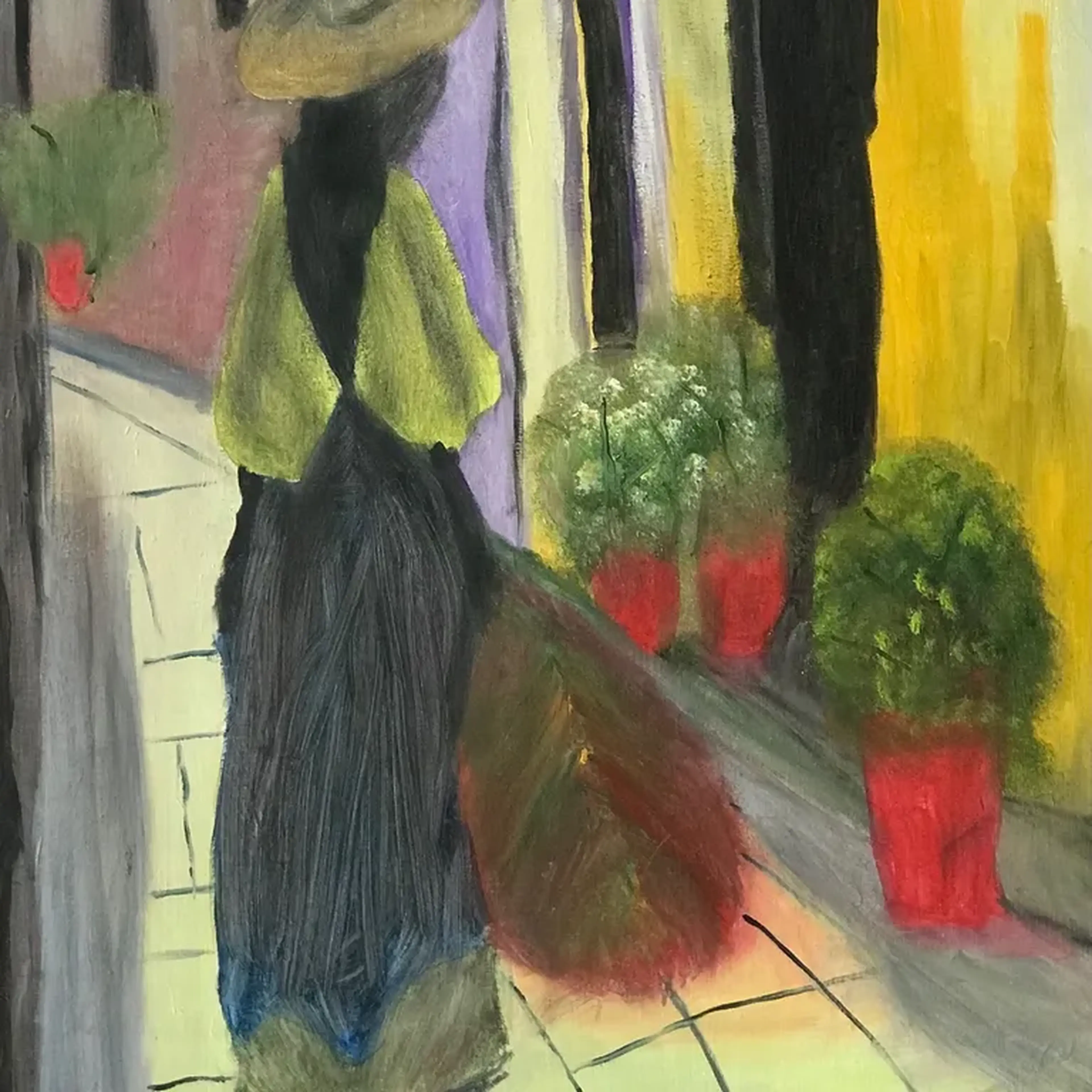 Tela MDF tinta óleo 40x50 “Mulher impressionista “ imagem
