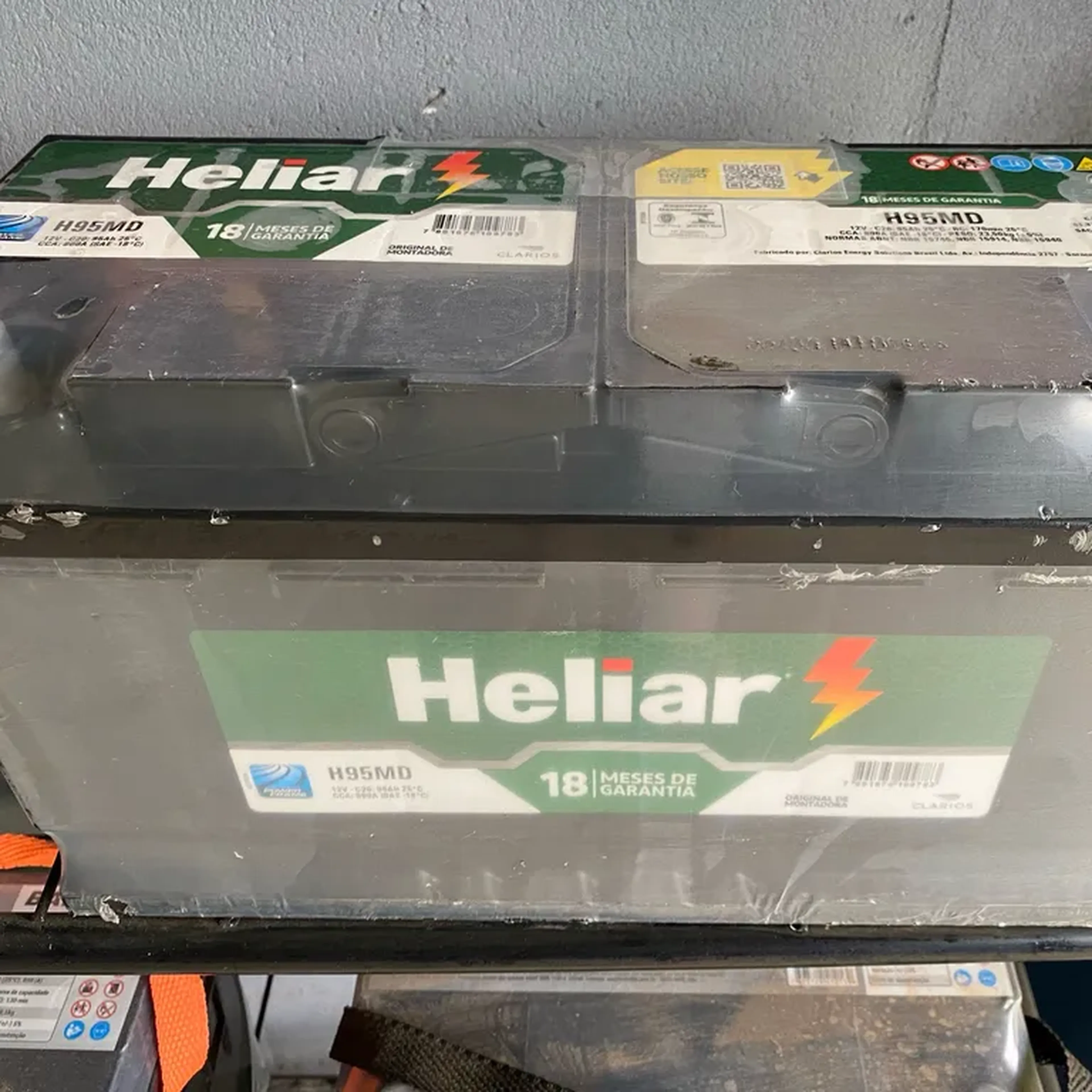 Heliar 12v 95Ah 800A - automotiva - Garantia 18 meses CX Baixa. imagem