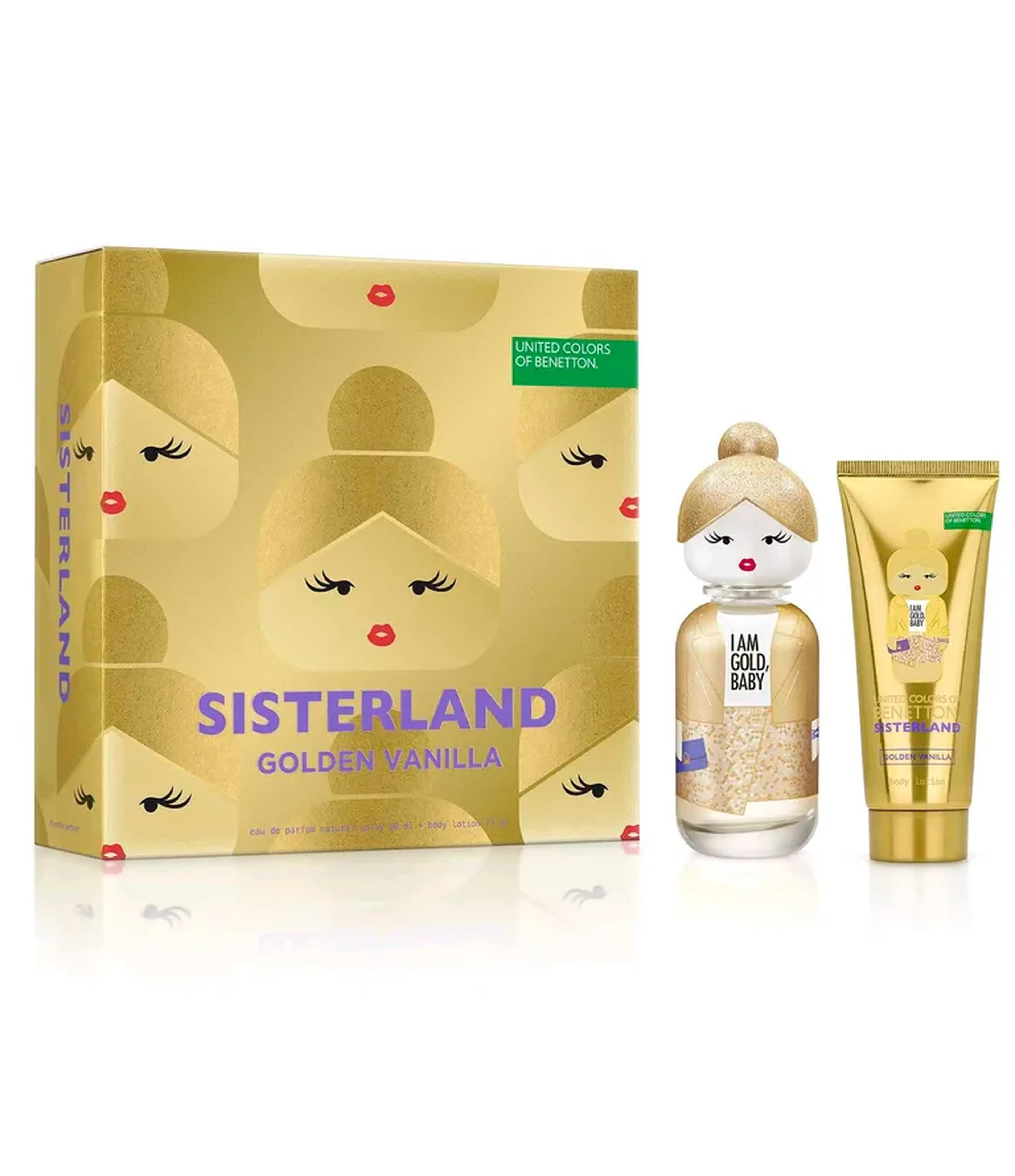 kit Sisterland Golden Vanilla Benetton - Eau de Parfum + Creme imagem