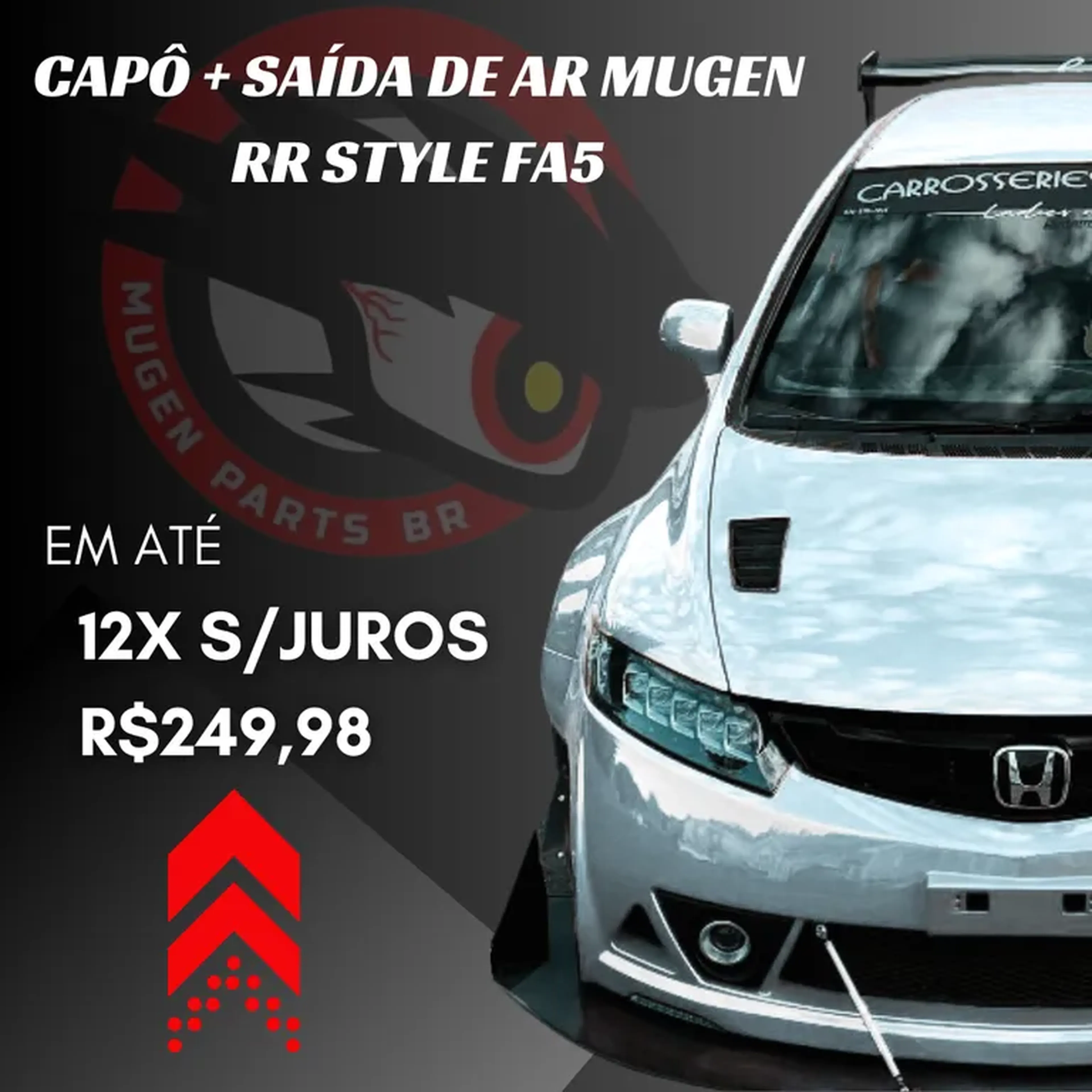 Capô Metal + Saída de ar Mugen RR Style imagem