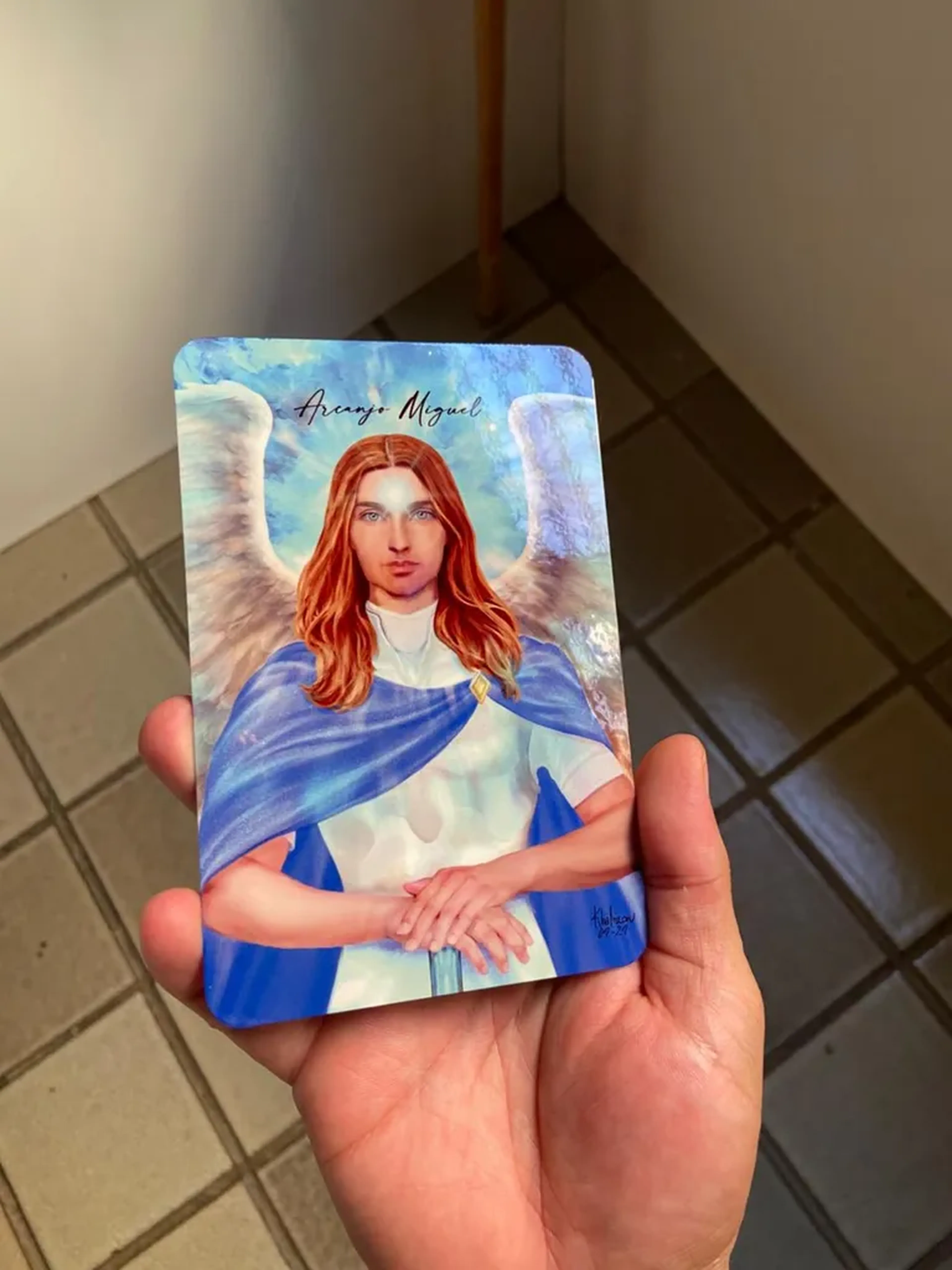 Arcanjo Miguel- Postal Metálico imagem