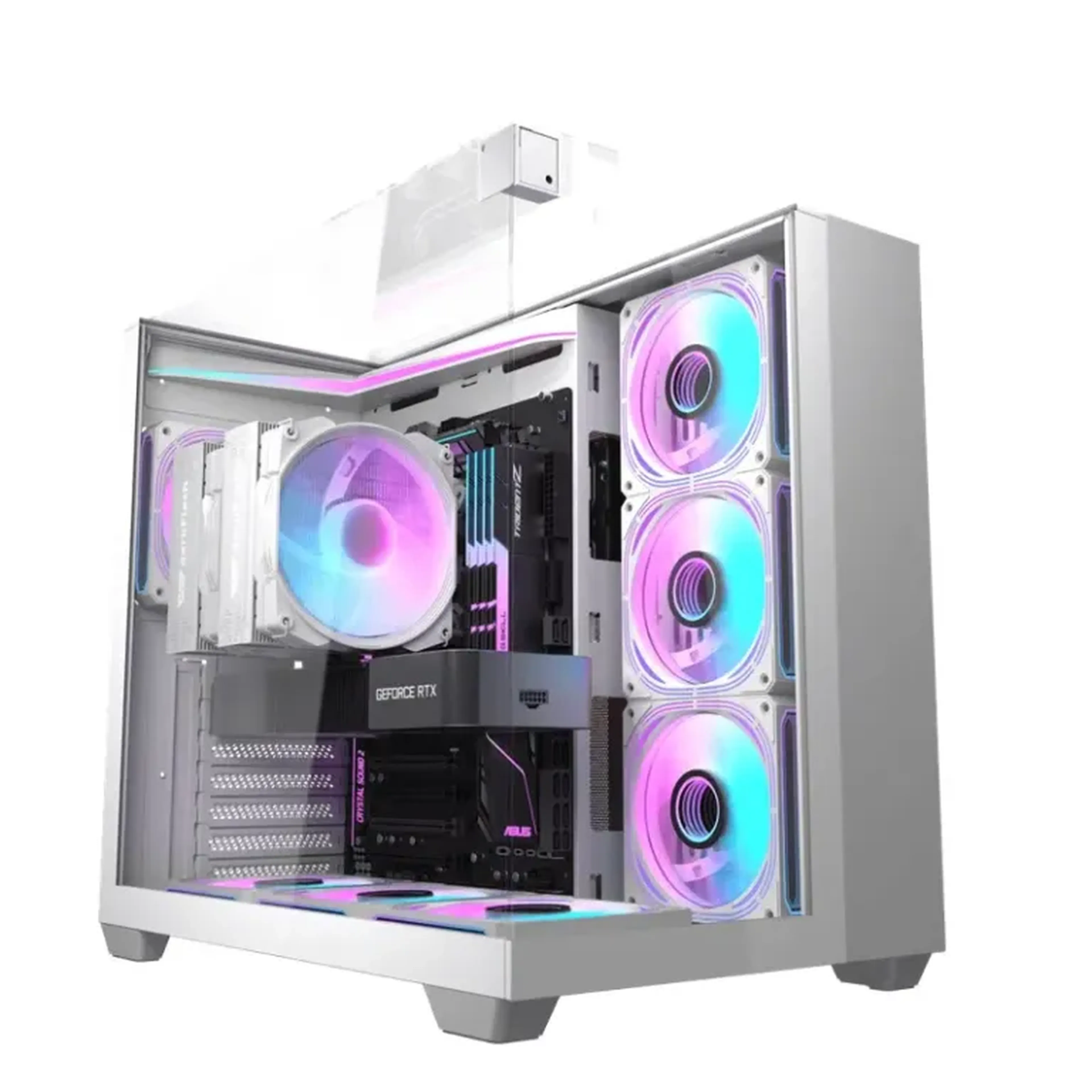 Gabinete Gamer Darkflash TH285 ATX Lateral de Vidro ARGB Branco imagem