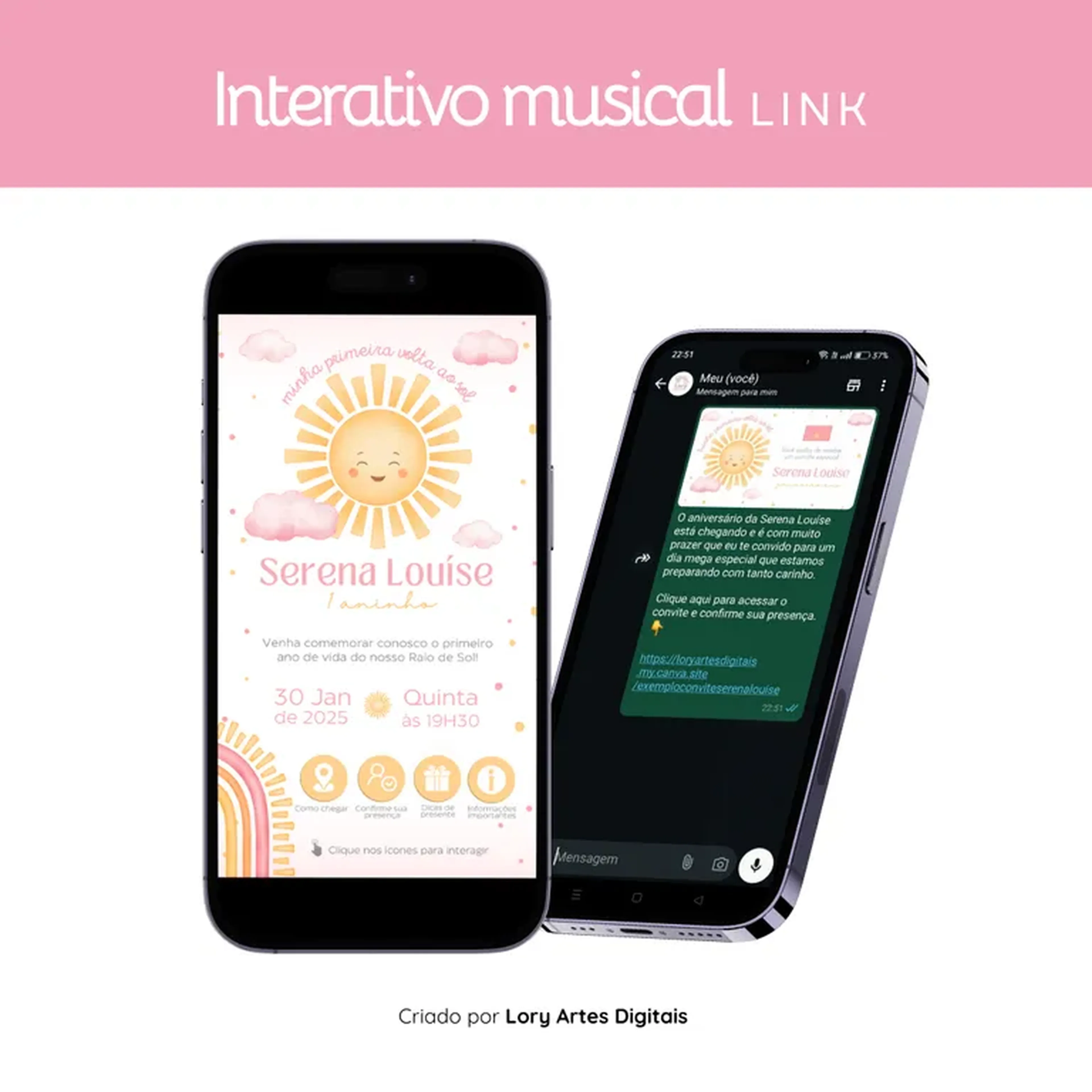 Convite Interativo Musical (Link personalizado) imagem