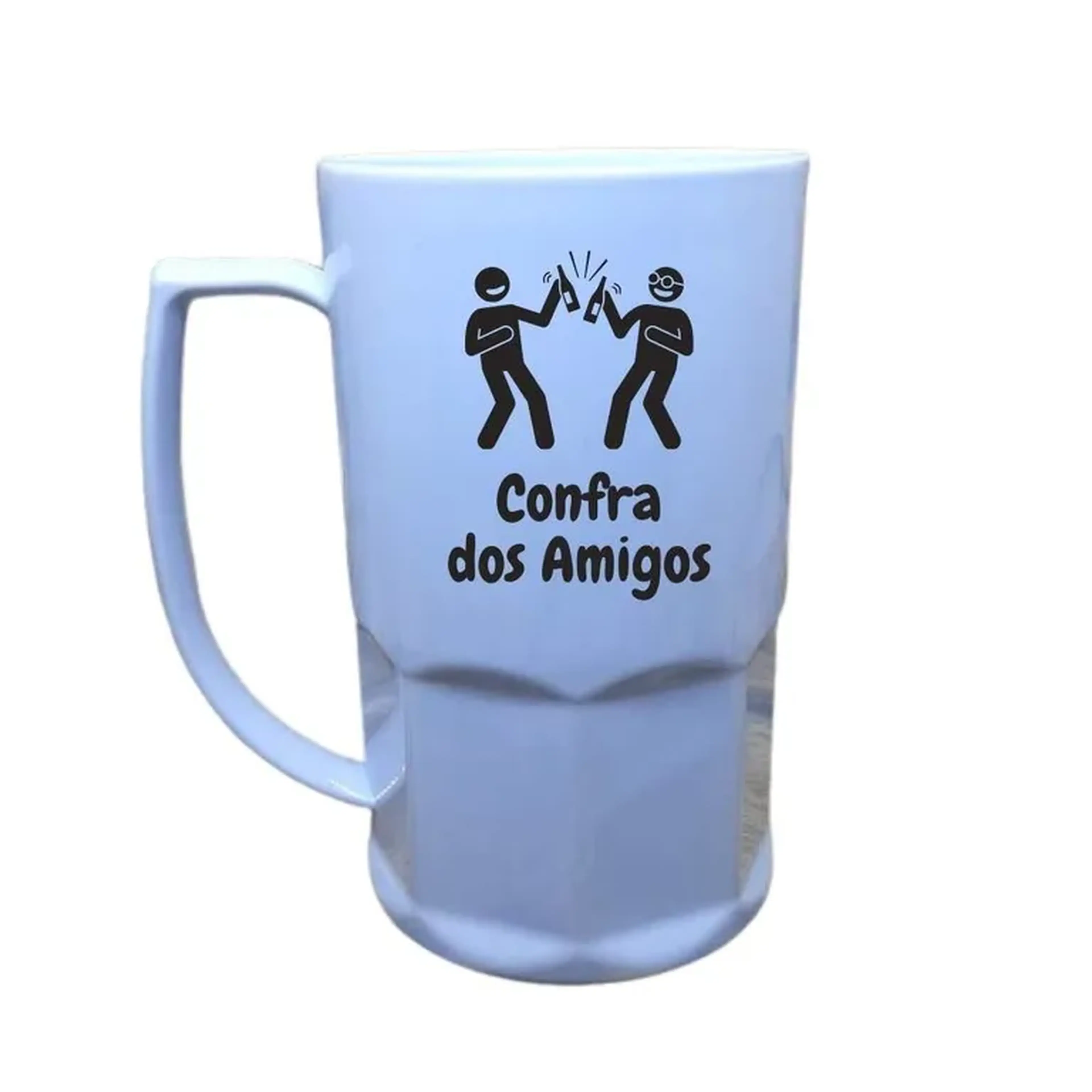 Caneca Personalizada Chopp Polímero Branca - 500ml imagem
