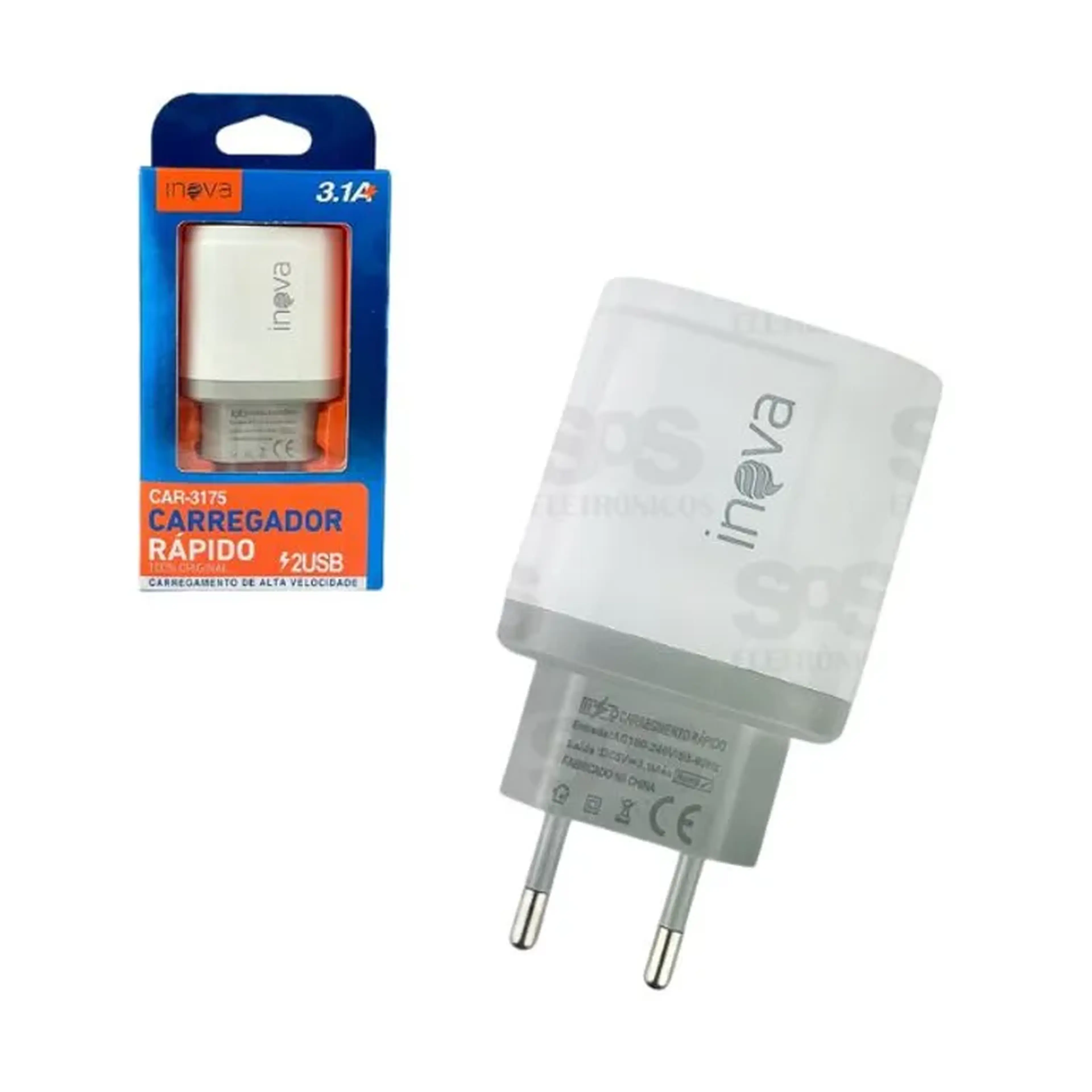 Fonte De Parede Carregador Inteligente Saída USB imagem