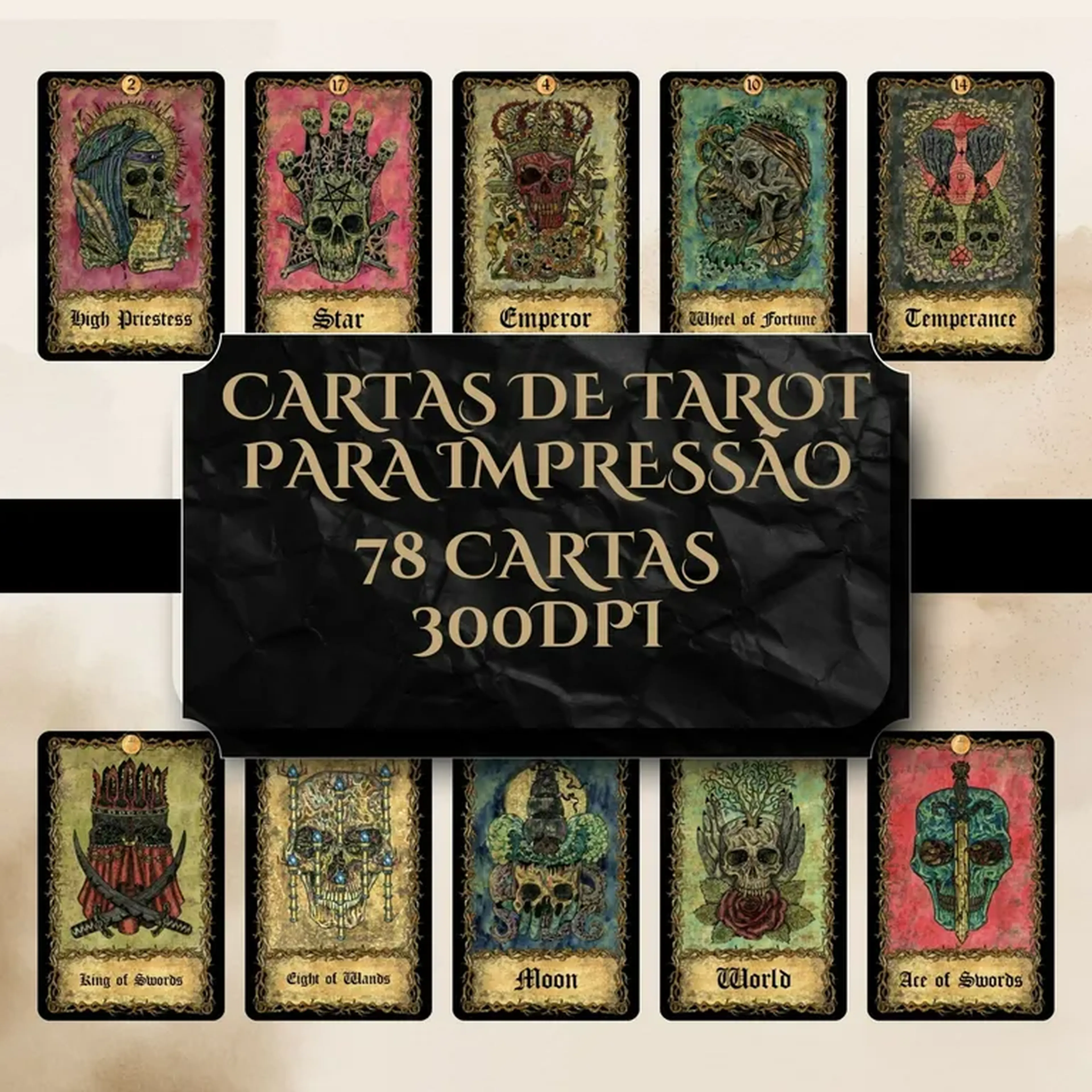 Tarot baseado no Waite com 78 cartas imagem