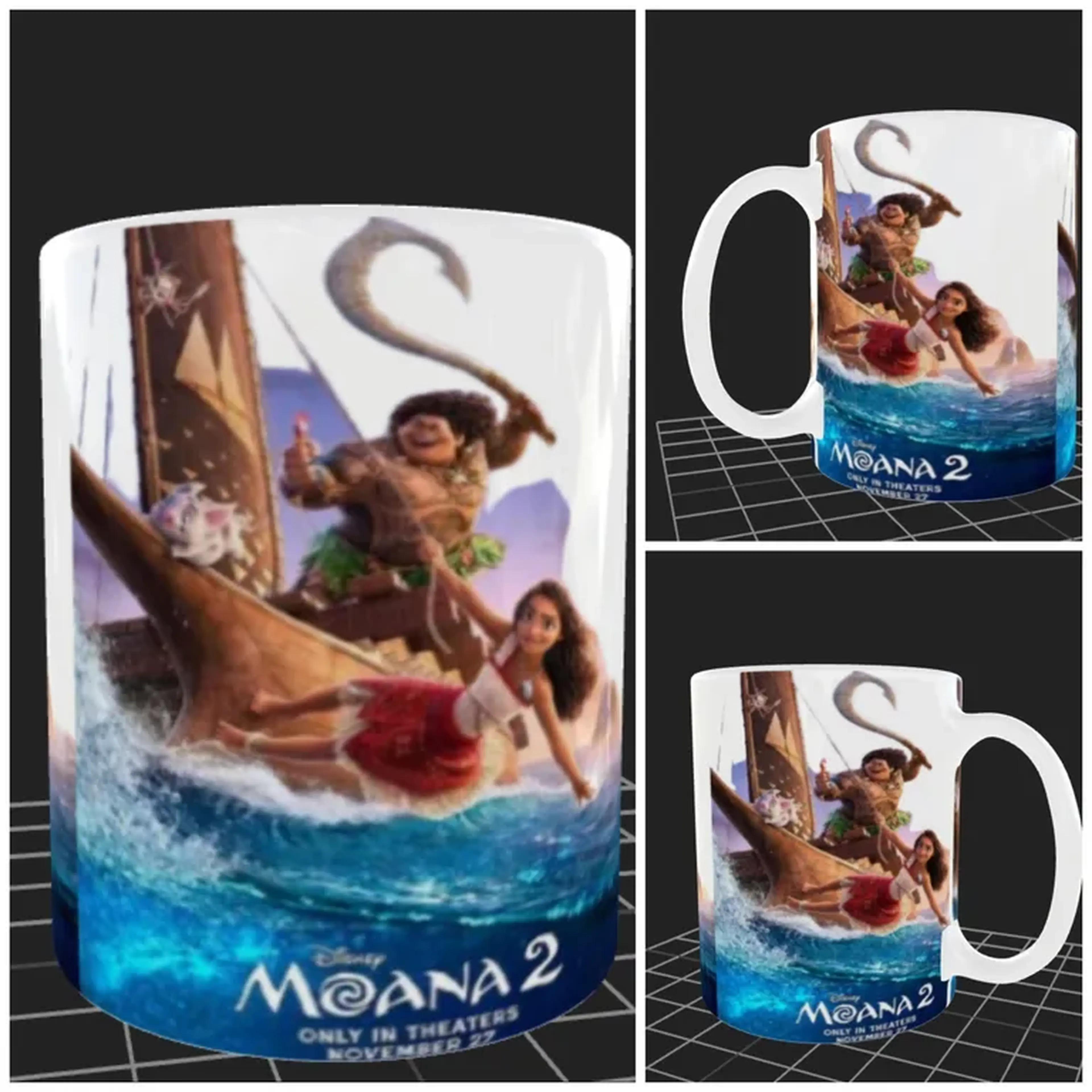 Caneca Moana 2 325ml Porcelana + Caixa Envios Hoje imagem