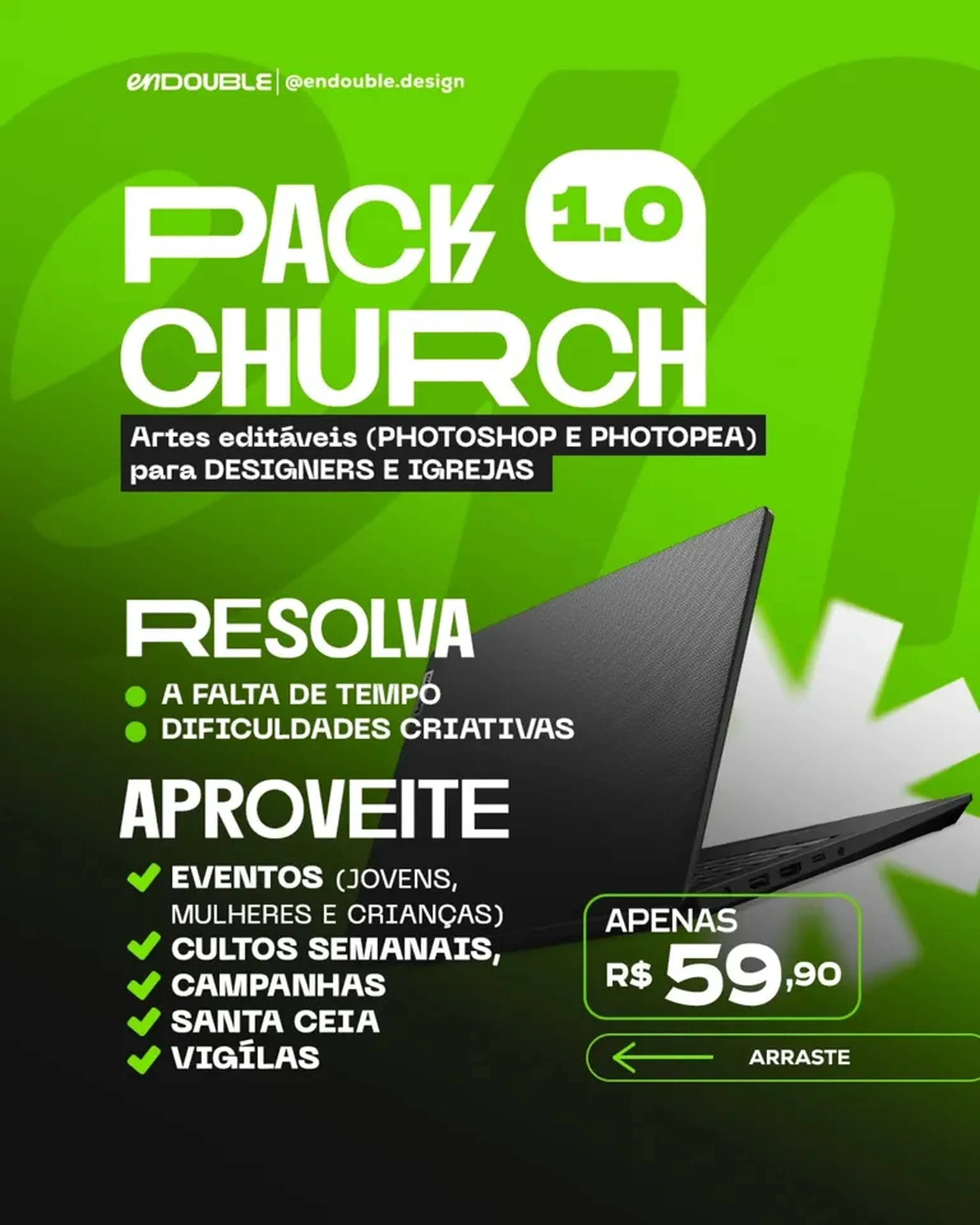 PACK CHURCH 1.0 - ARTES EDITÁVEIS imagem