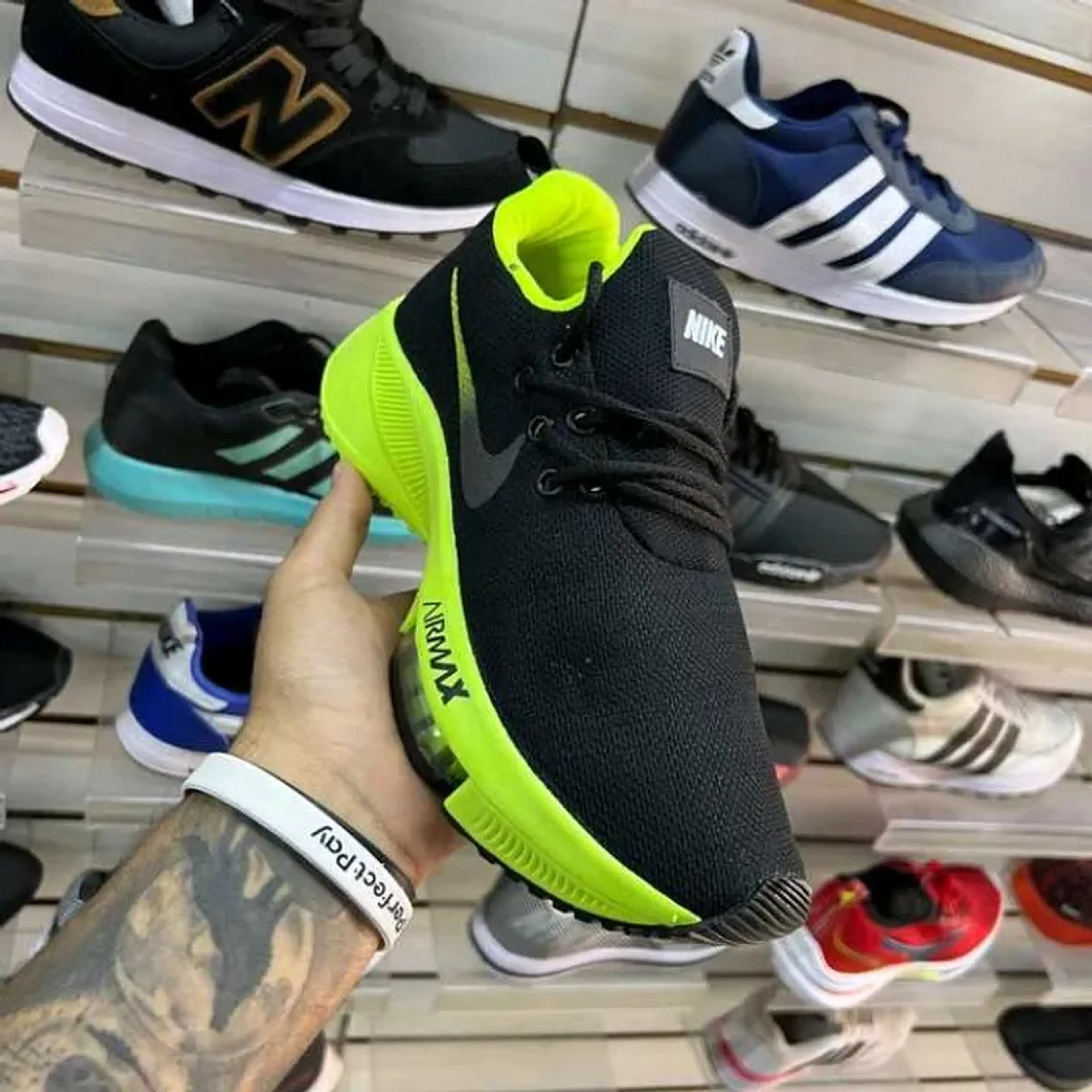 Nike Zoom bolha Preto Verde imagem