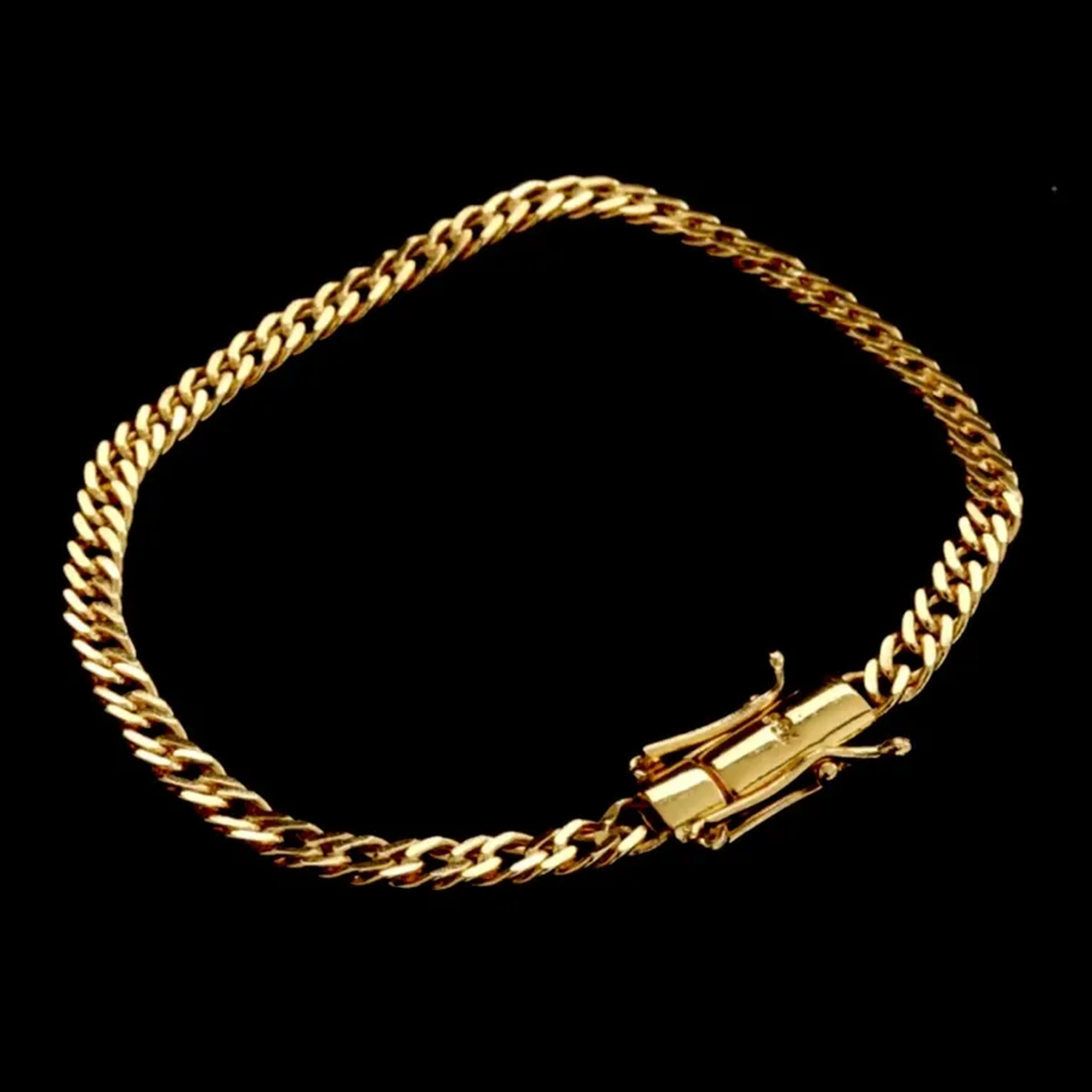Pulseira Grumet Dupla 4mm Banhado a Ouro 18K imagem