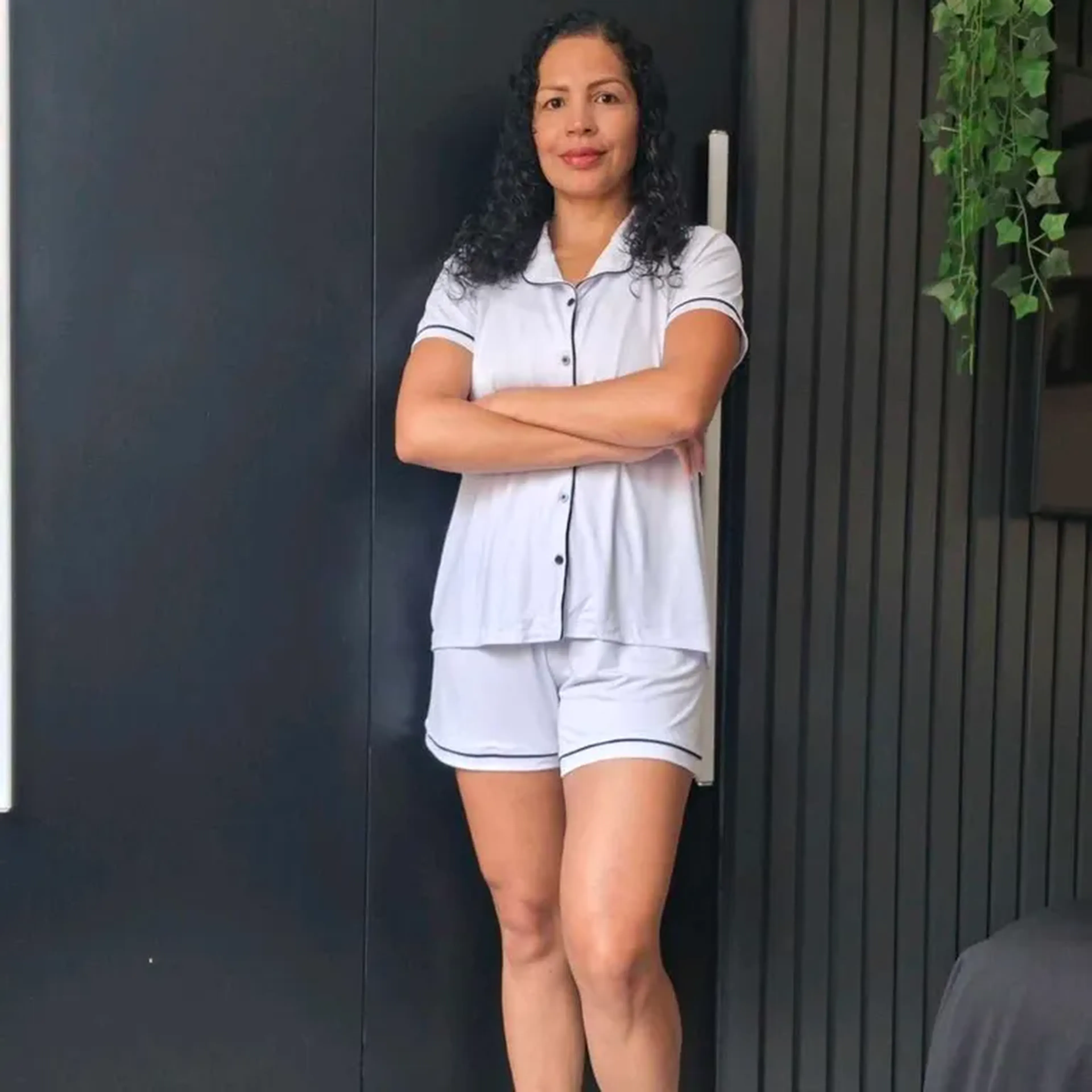 Pijama Americano Branco imagem