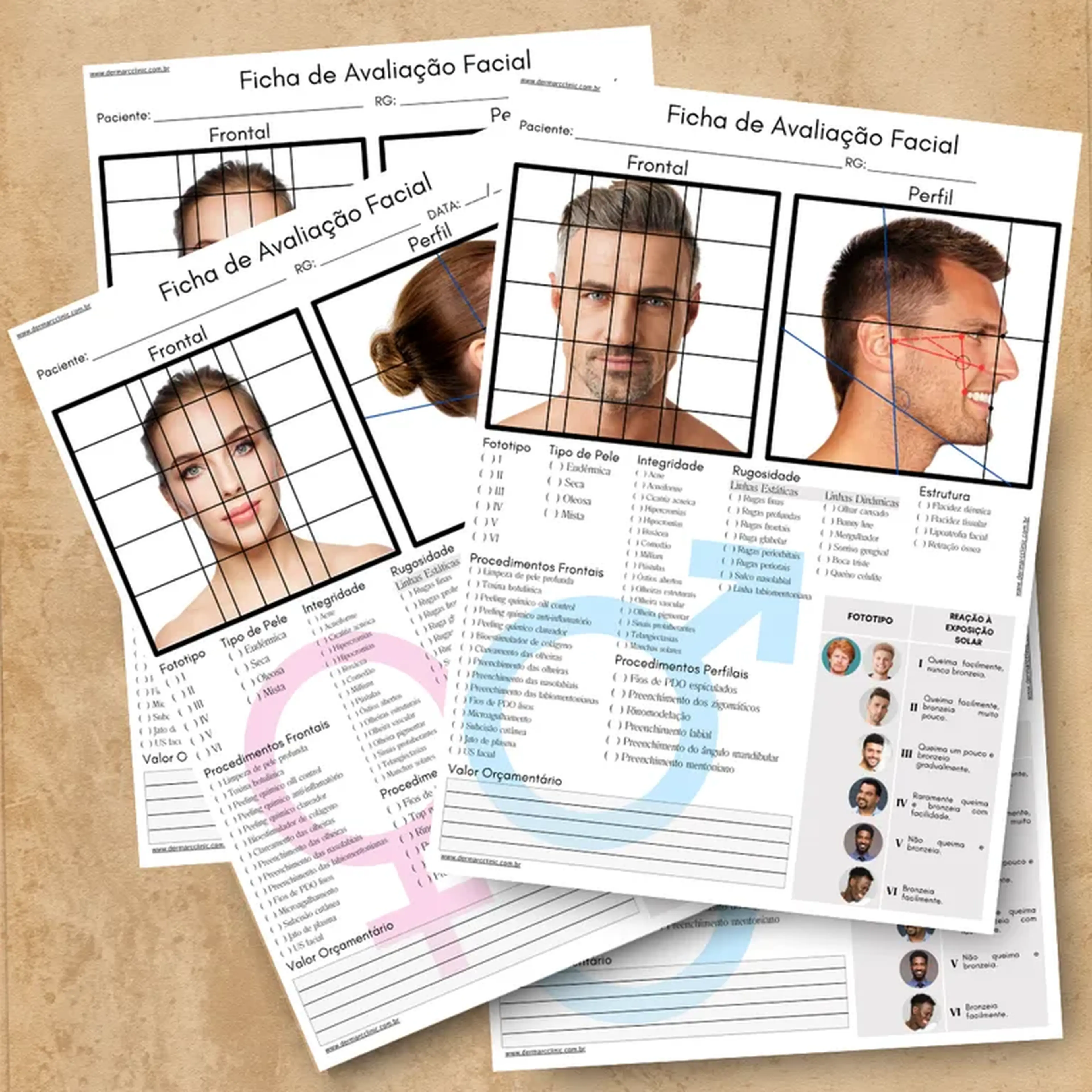 FICHA DE AVALIAÇÃO FACIAL imagem