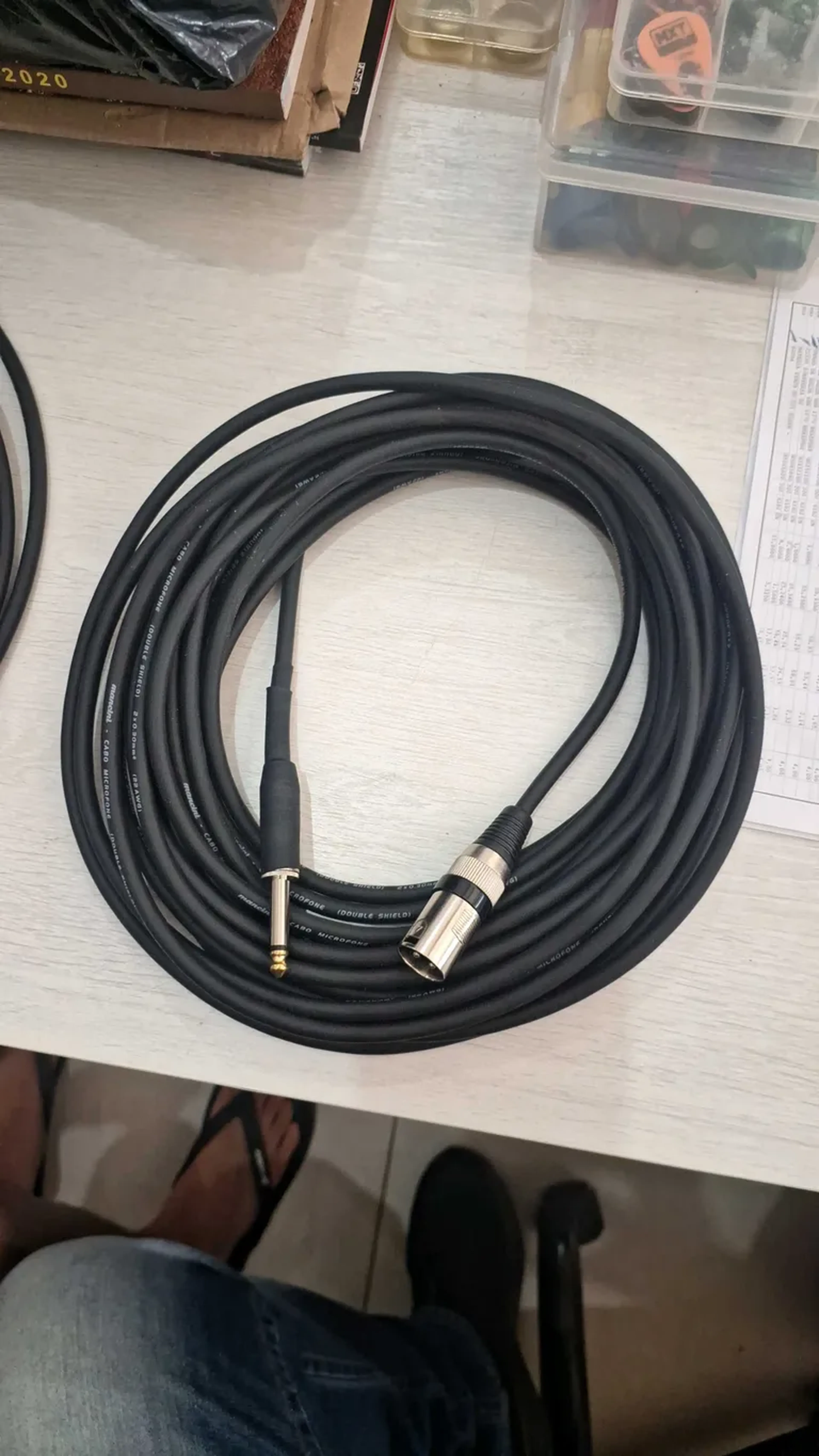 Cabo Montado 5mt XLR Macho x P10 Macho de Áudio imagem