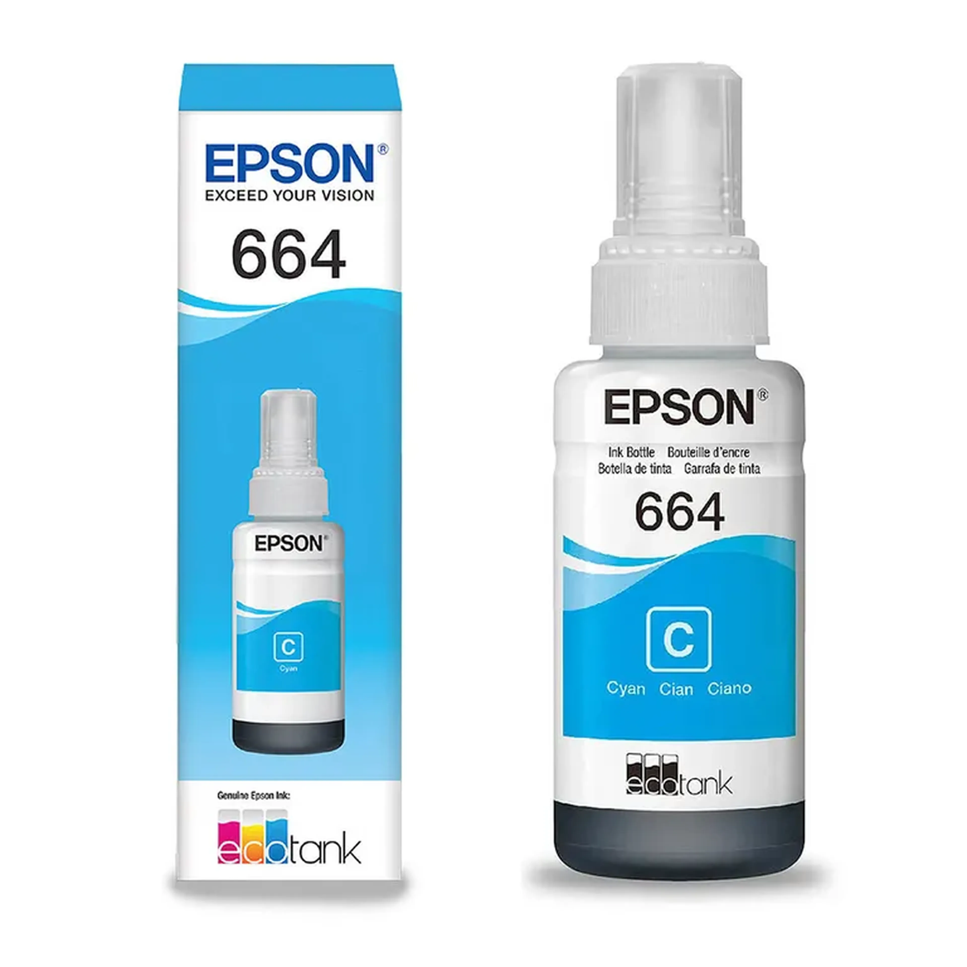 Garrafa para Ecotank ciano T664 - T664220AL - Epson PT 1 UN imagem