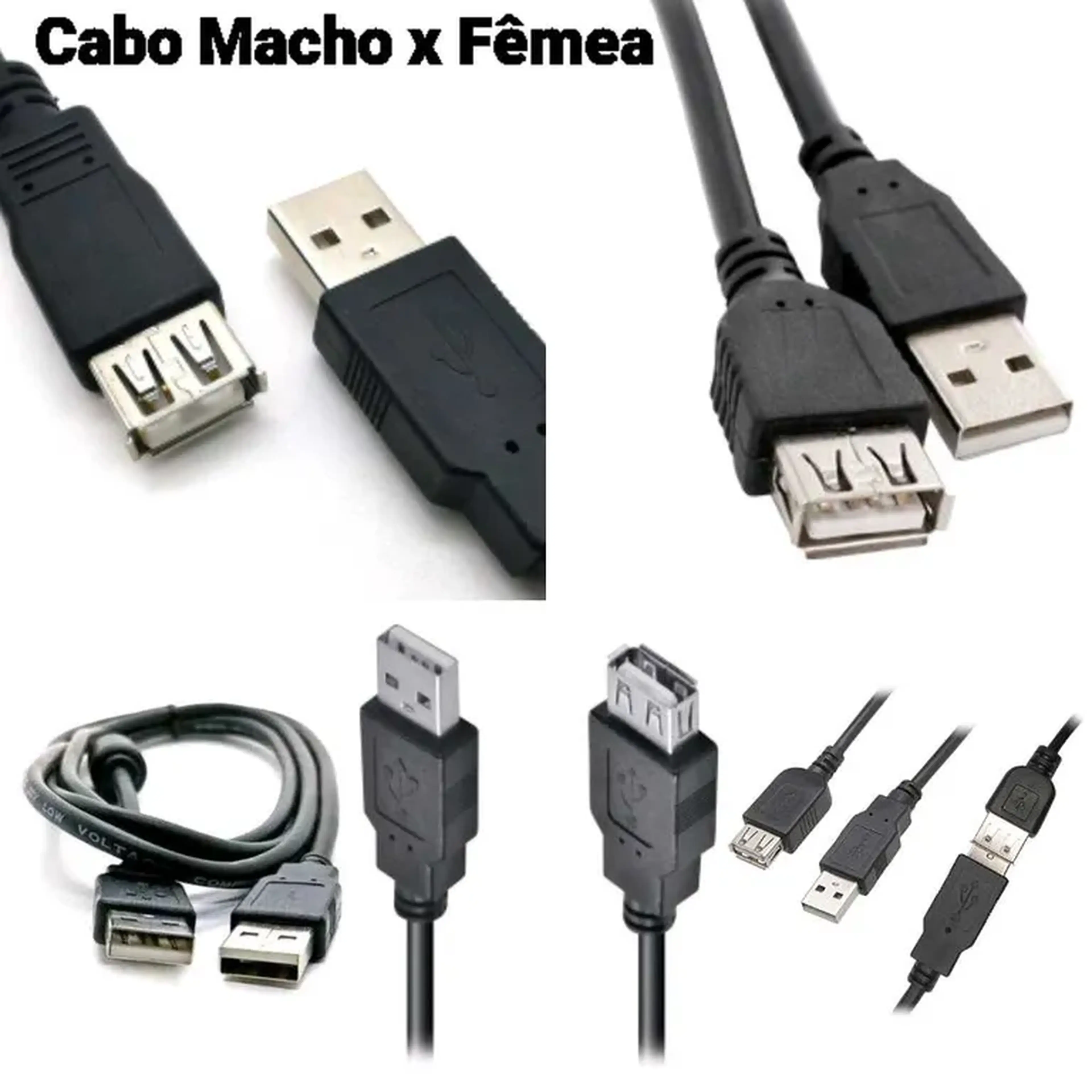 Cabo USB Macho x Fêmea imagem
