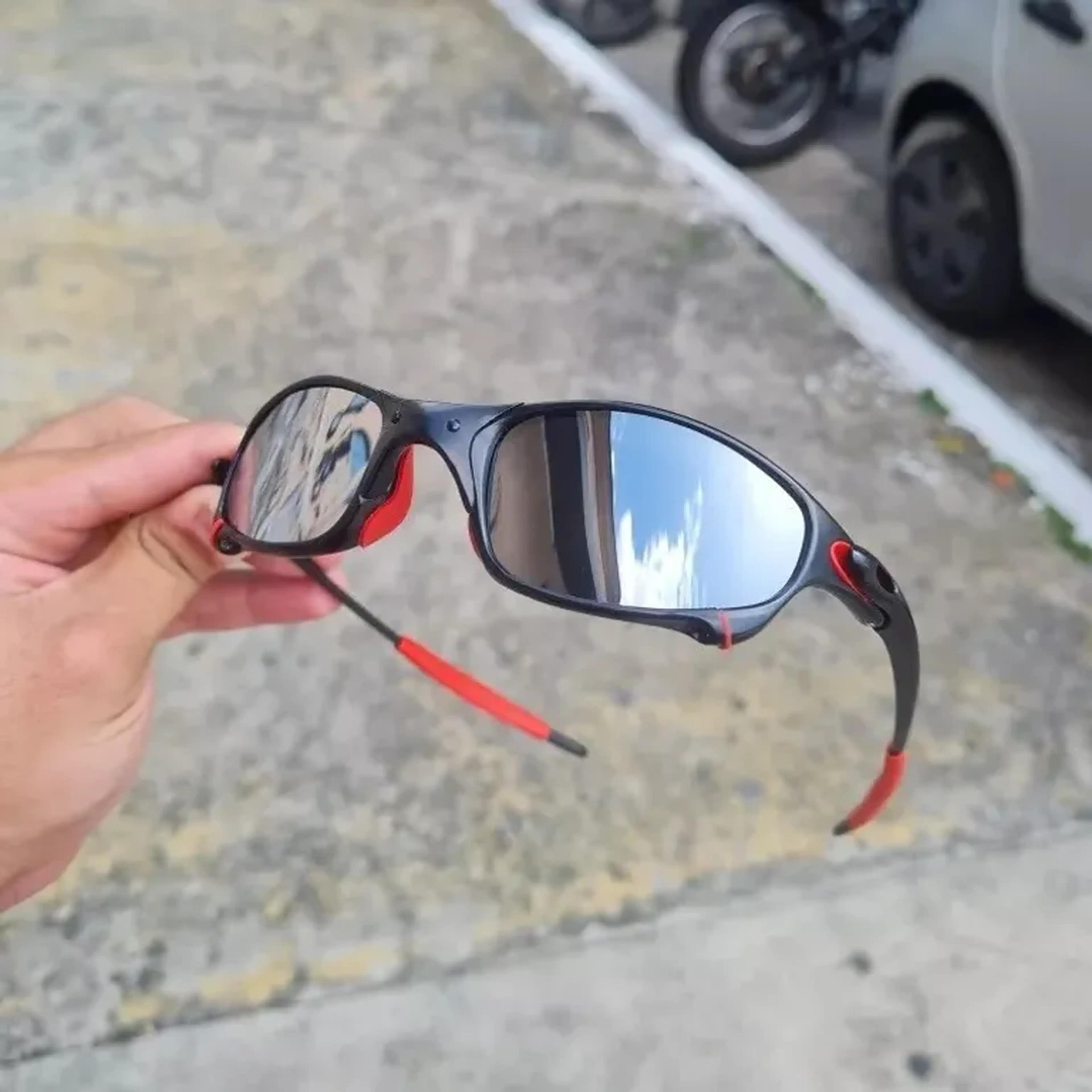Óculos de sol Juliete Ducate lente Líquid X Metal kit vermelho imagem