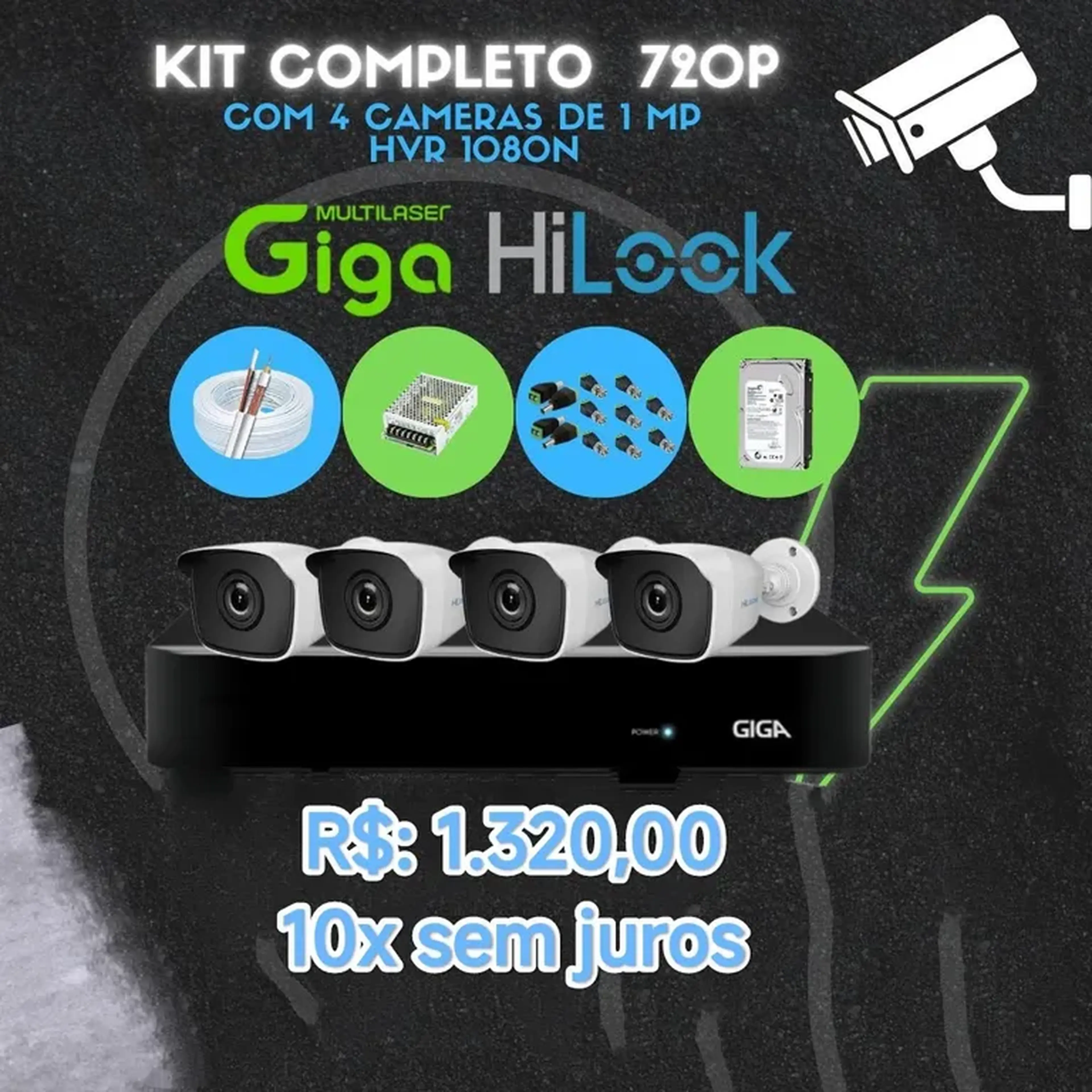 Kit câmeras de segurança imagem