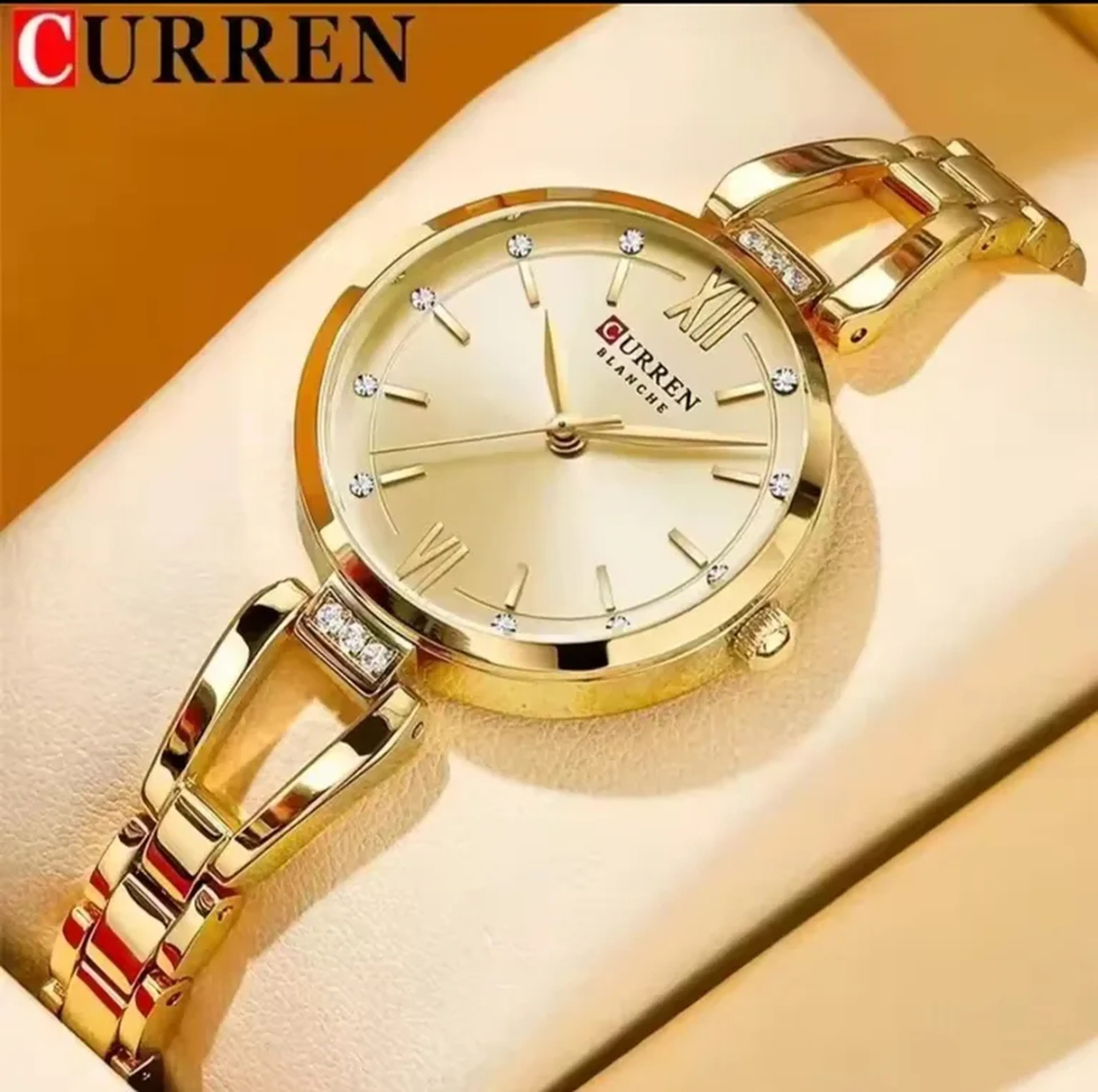 Relógio Feminino CURREN em aço inoxidável imagem
