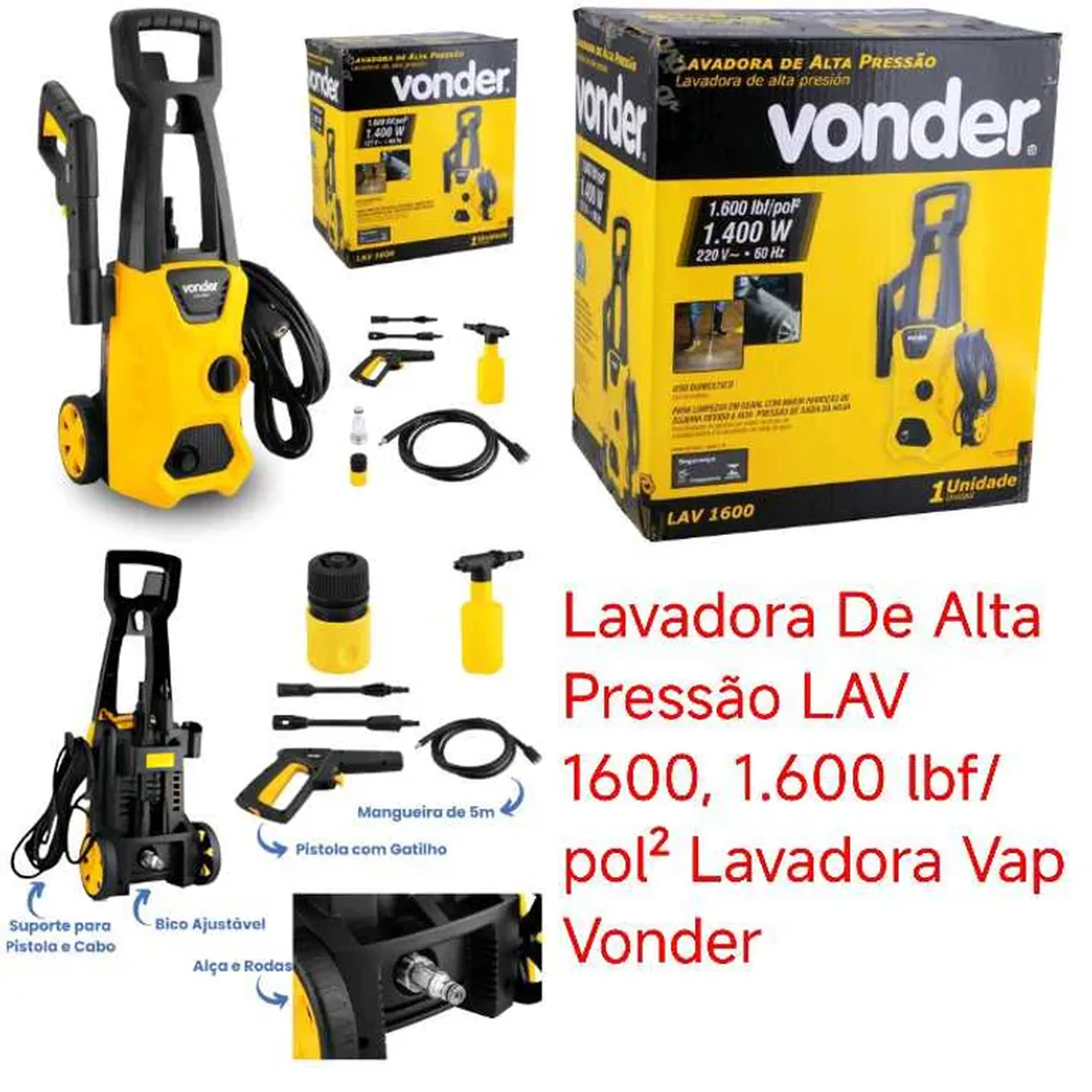 Lavadora De Alta Pressão LAV 1600 Vonder imagem