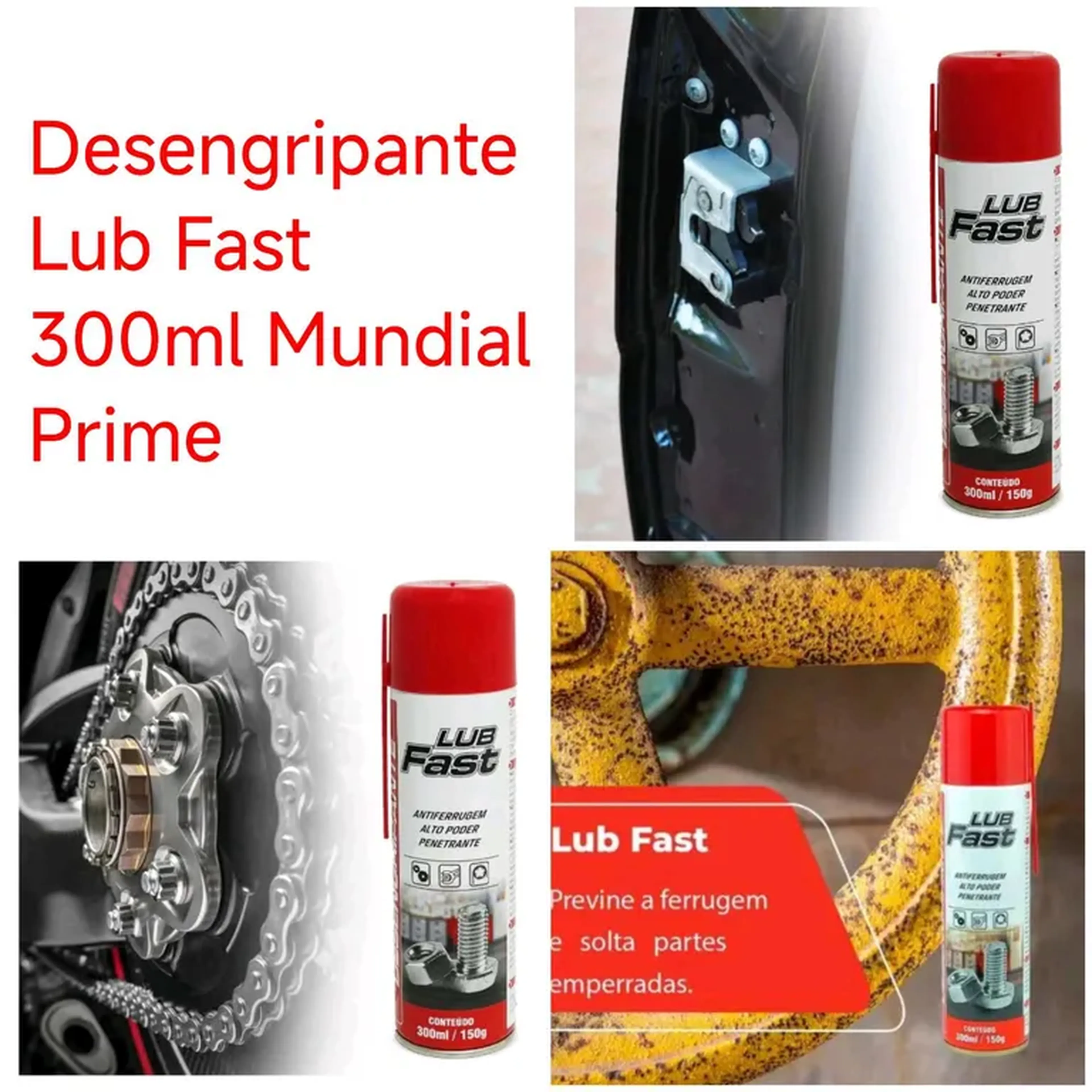 Desengripante Lub Fast 300ml Mundial Prime imagem