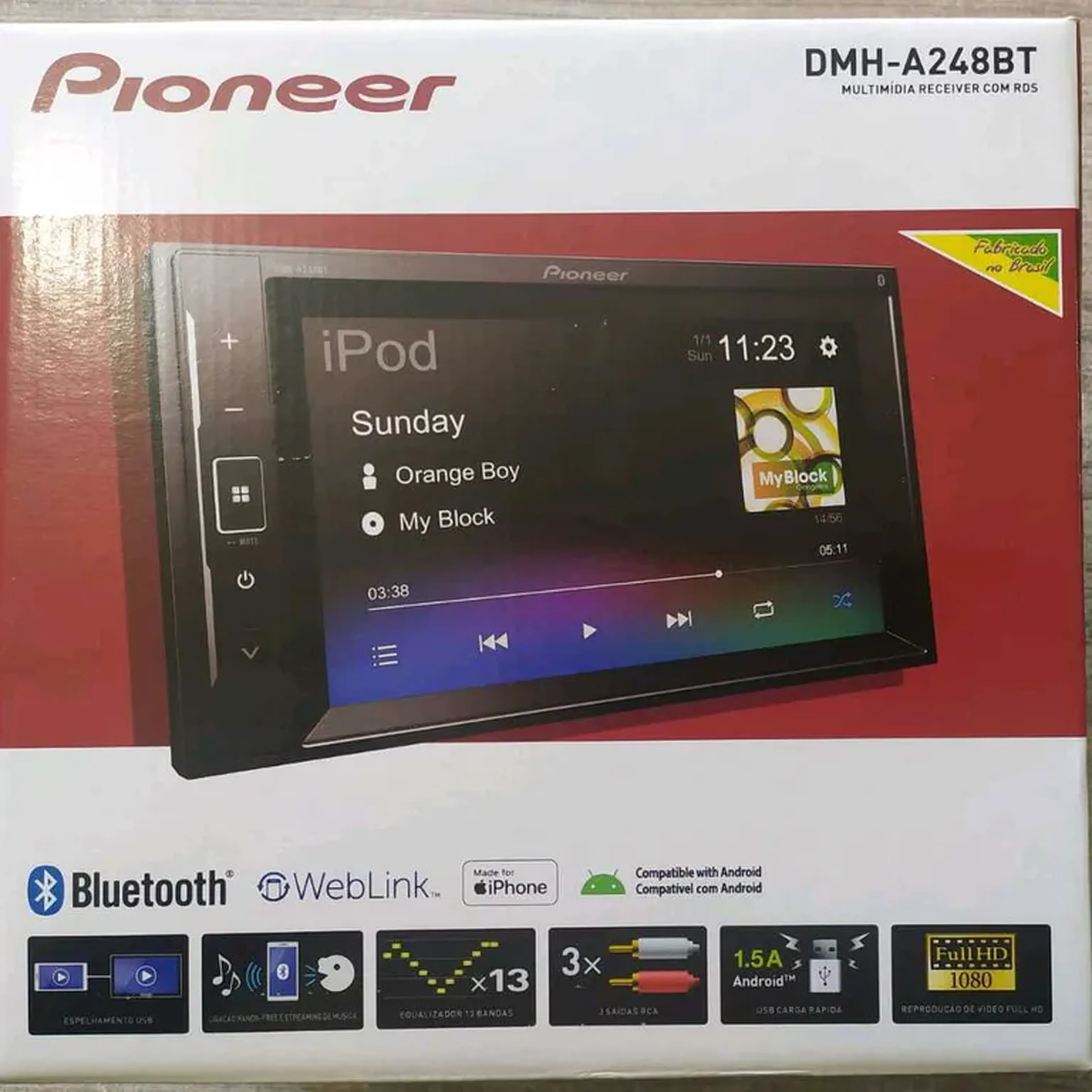 MULTIMÍDIA PIONNER DMH-A248BT imagem