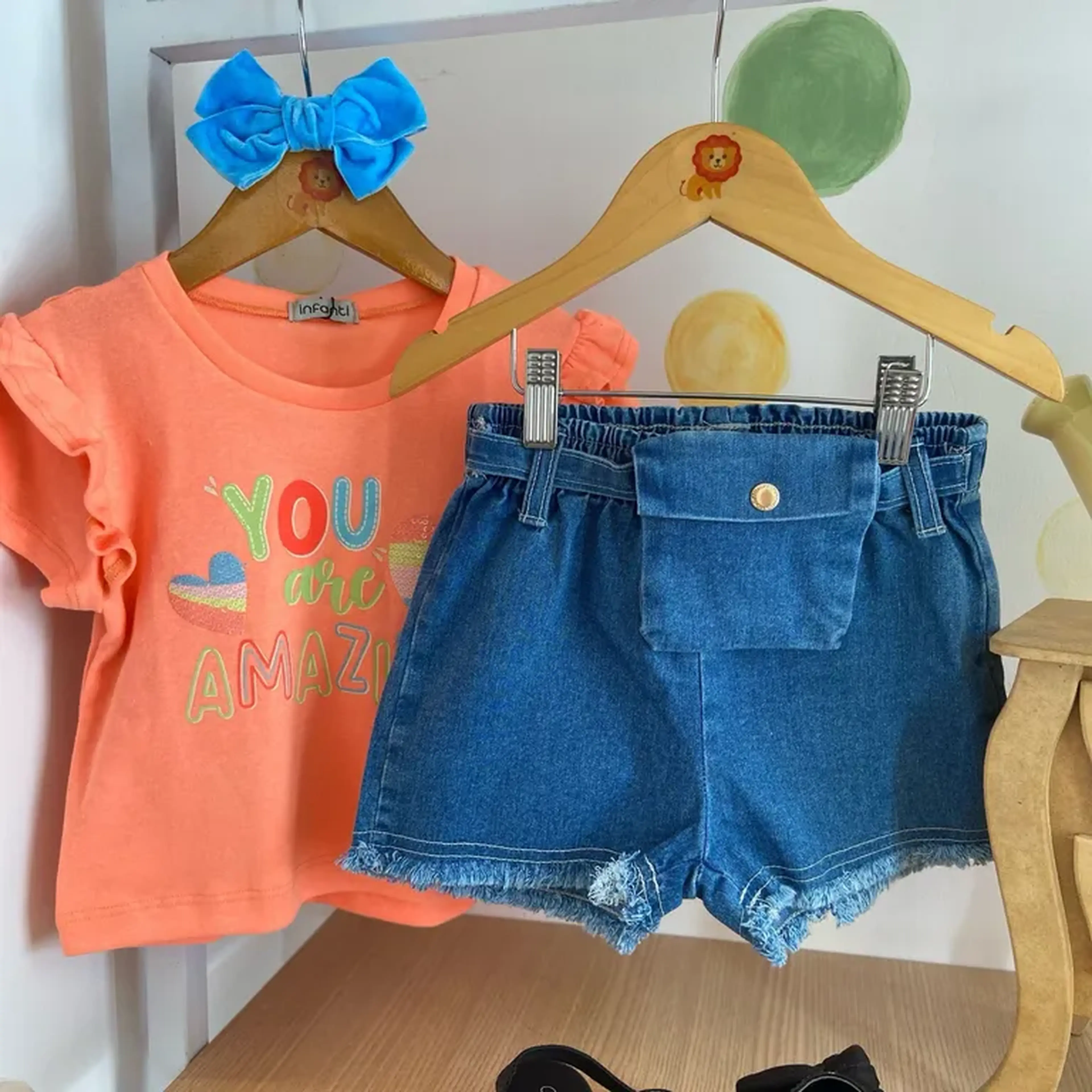 conjunto laranja neon imagem