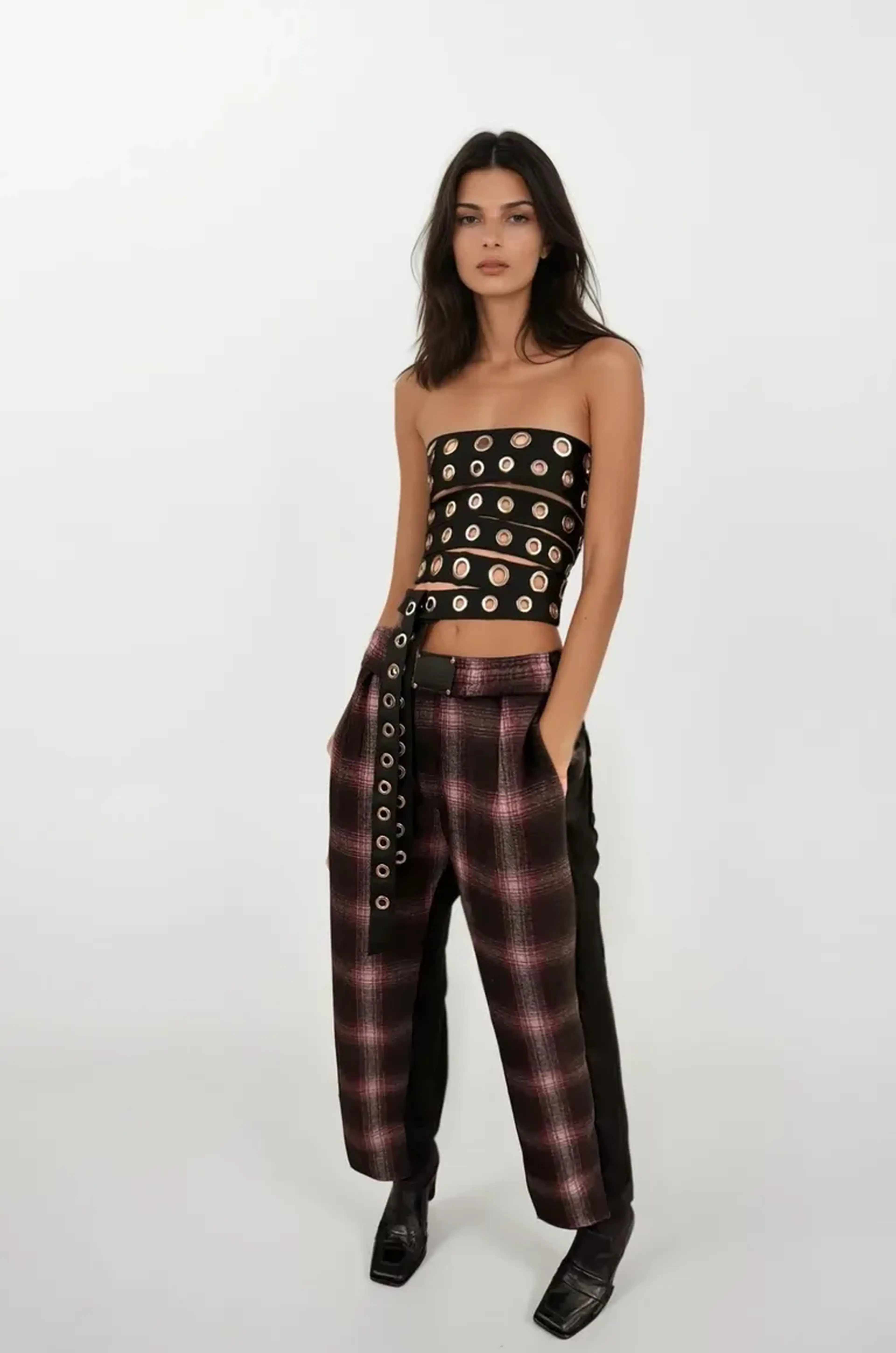 FLANNEL BICOLOR PANTS imagem