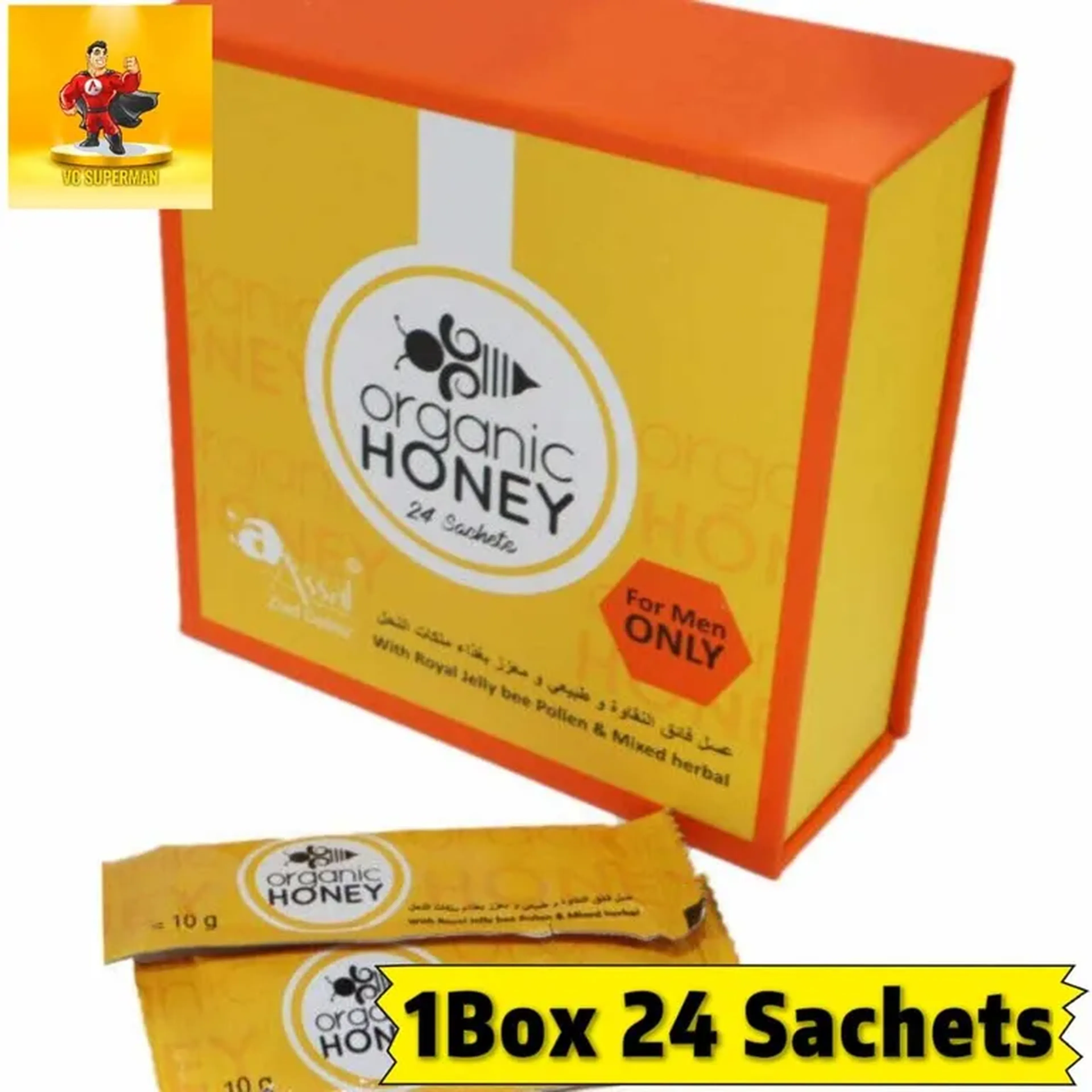CAIXA COM 24 UNIDADES MELZINHO ORGANIC HONEY SACHÊ 10G imagem