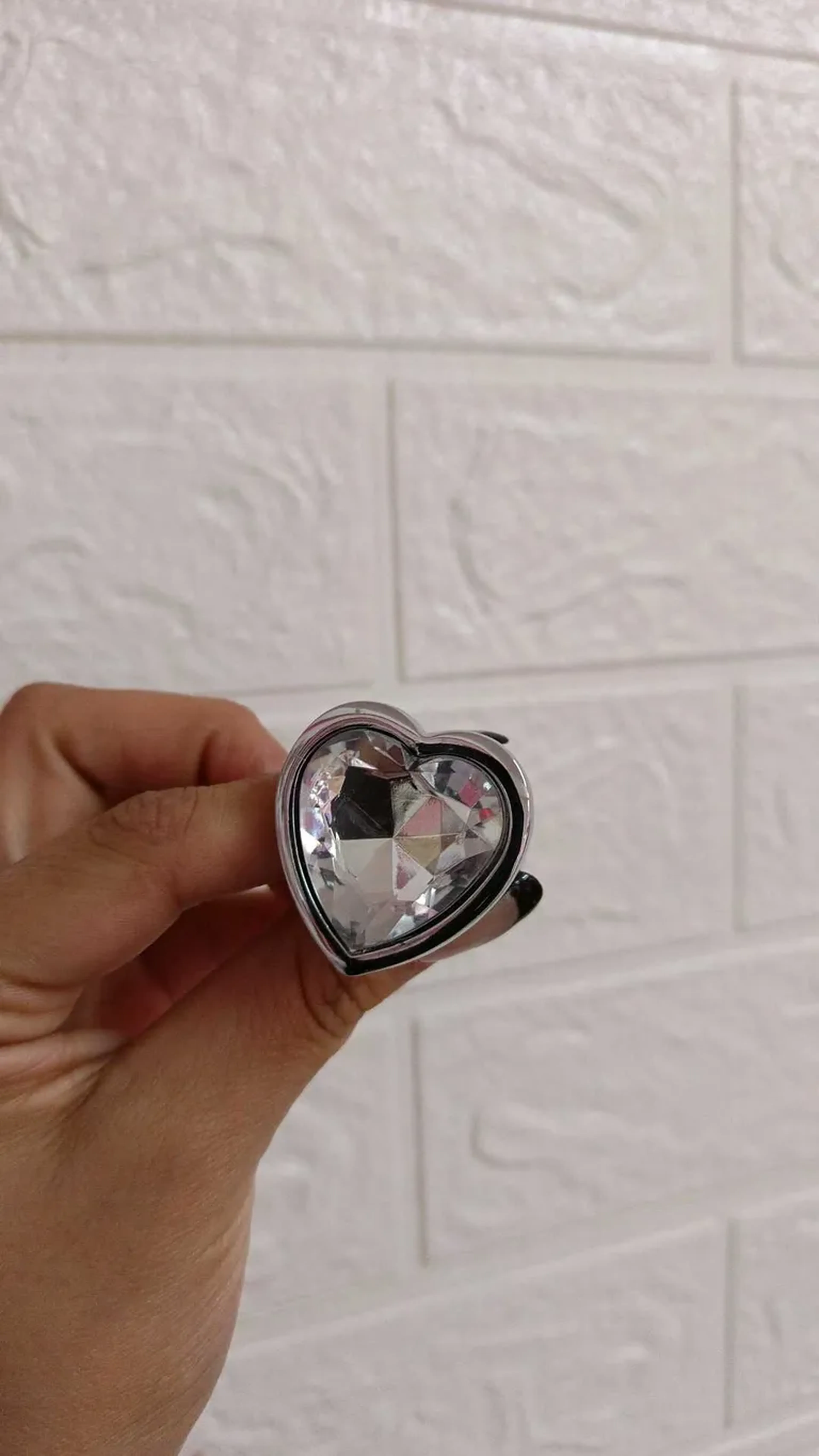 PLUG ANAL P - CORAÇÃO TRANSPARENTE imagem