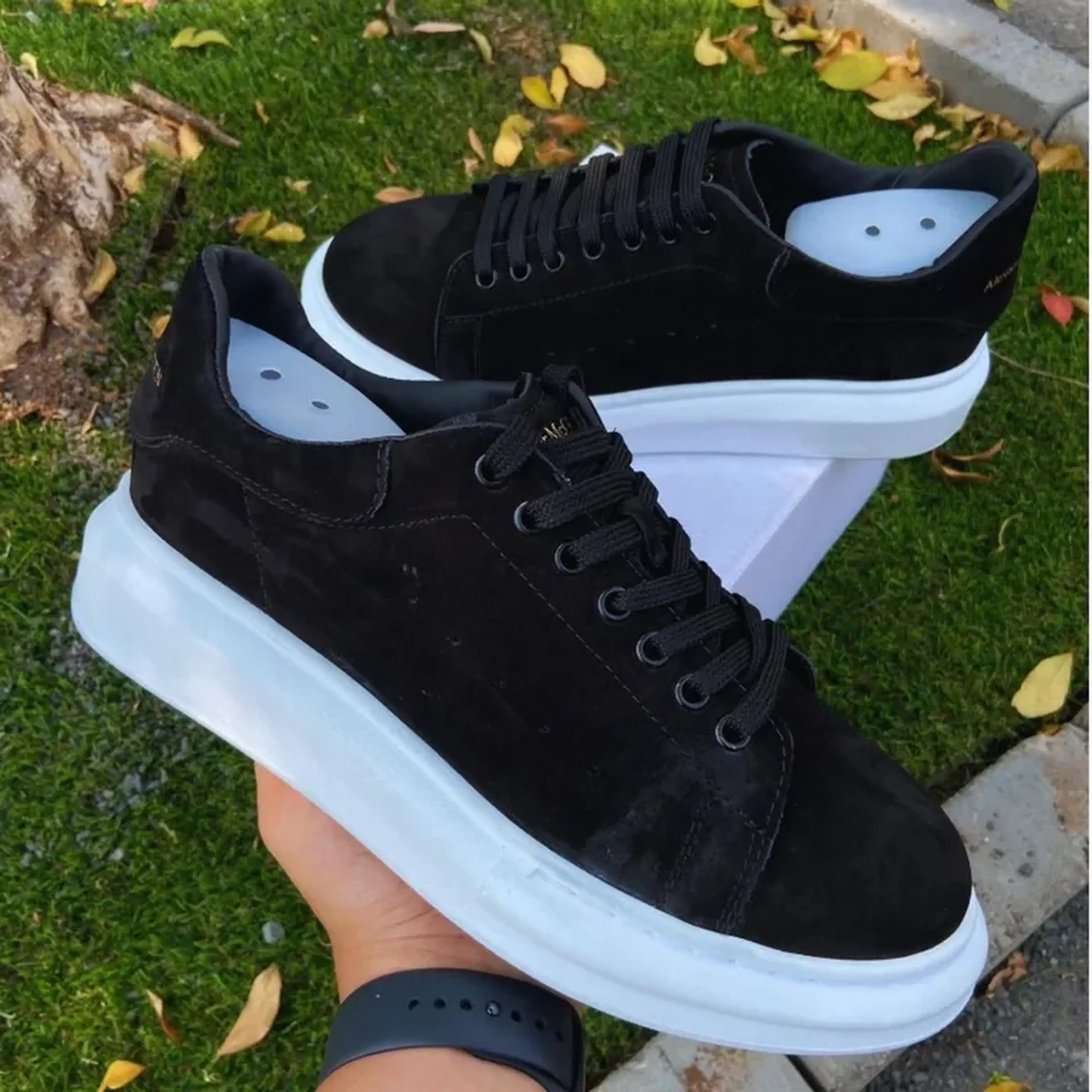 Alexander Mcqueen Preto Nobuck Premium imagem