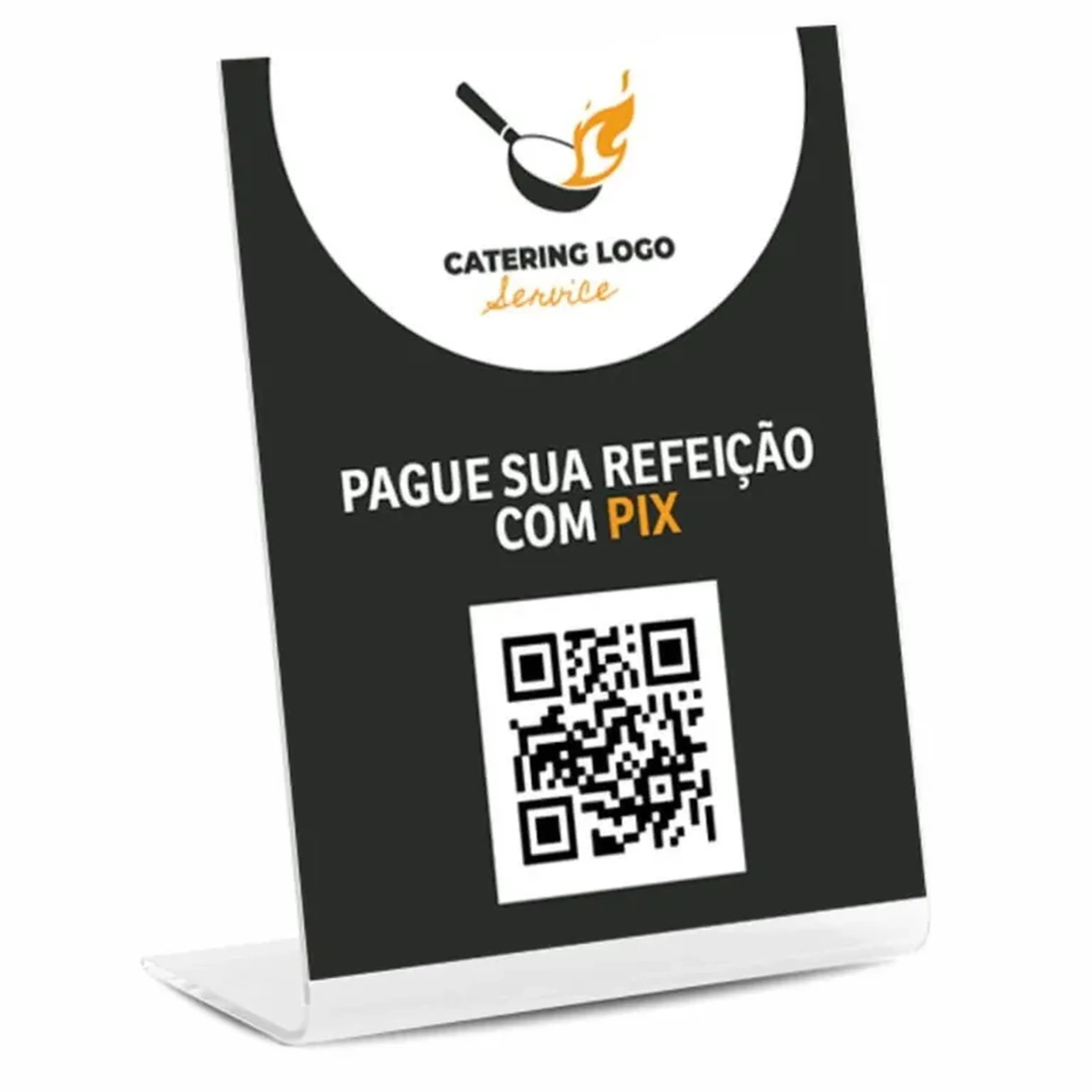 Placa QR CODE - PIX em PS3mm adesivado, 15x21cm imagem