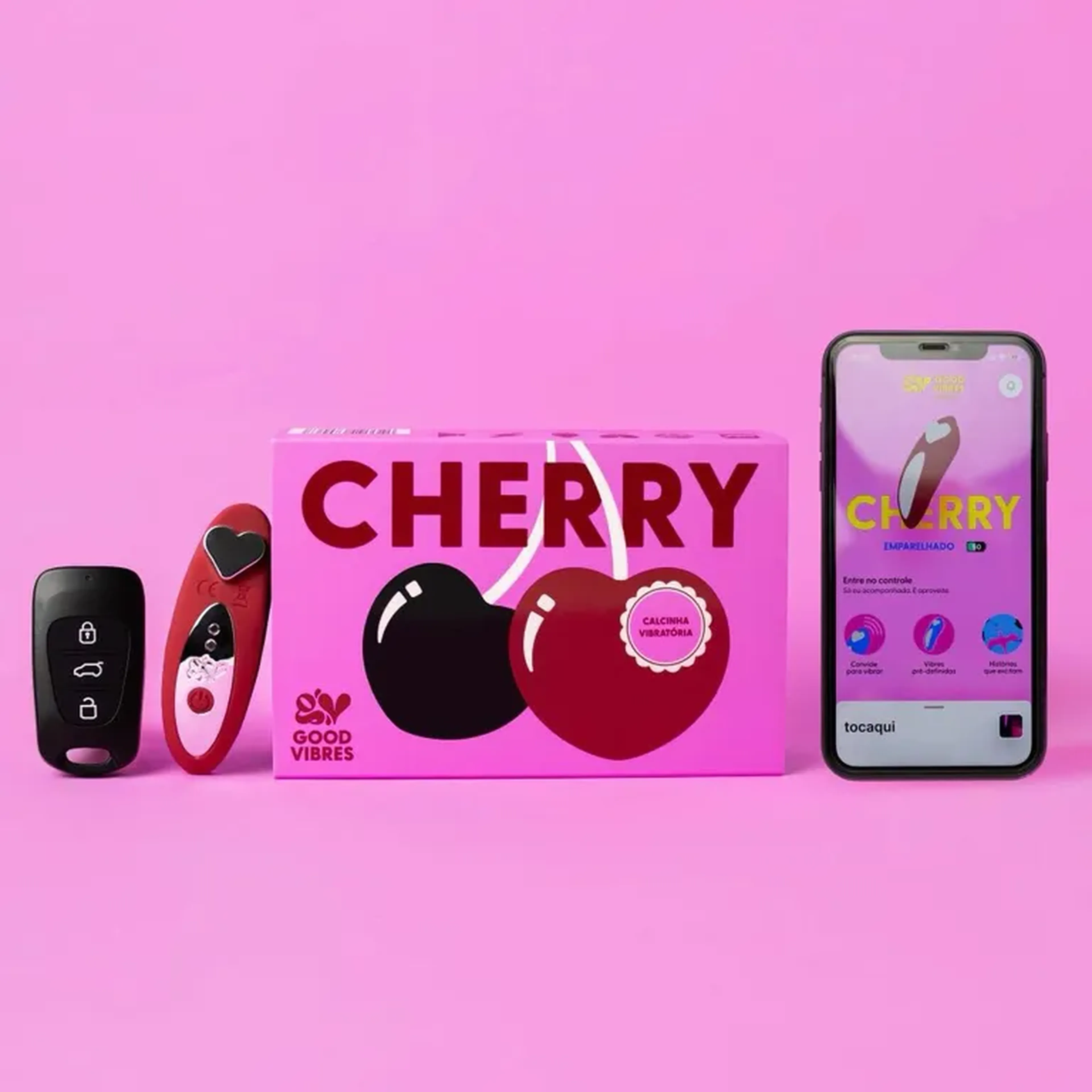 Cherry Calcinha Vibratória com Controle de Carro e App imagem