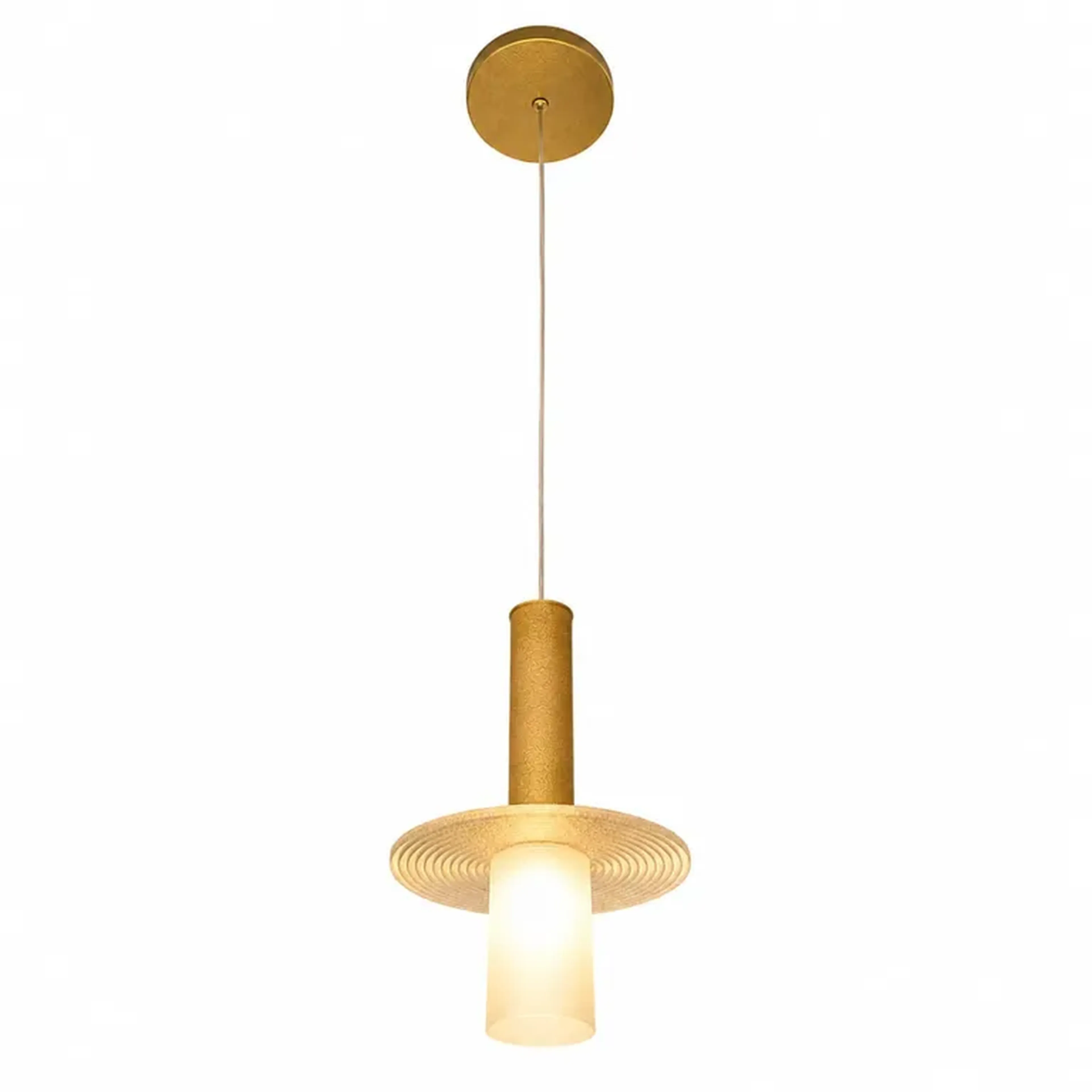Pendente Ginga Dourado 18cm 15W Led Quente ilunato imagem