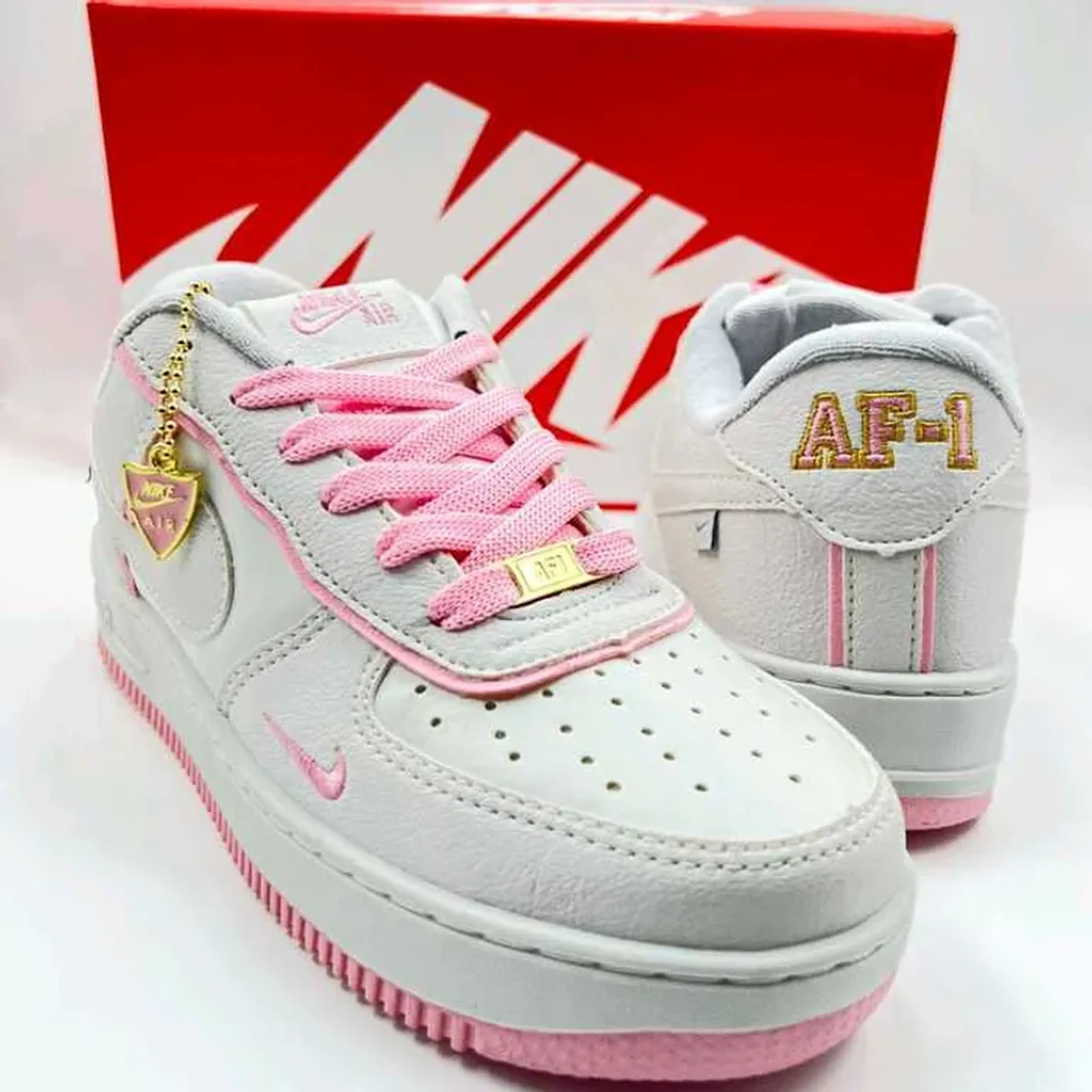 Air Force 1 Sombra Feminino x Branco Rosa imagem