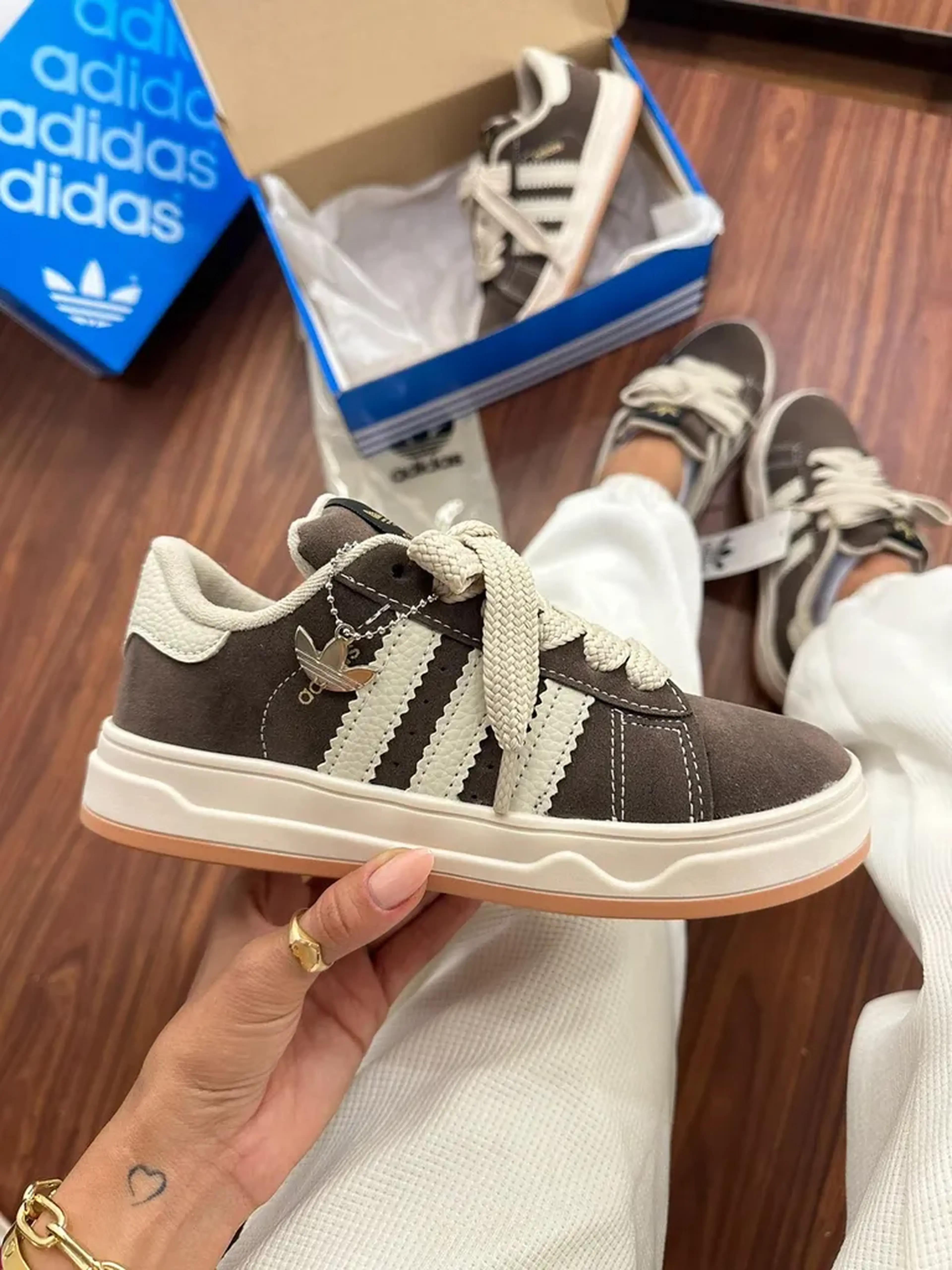 Adidas Blum 3D camurça - café imagem