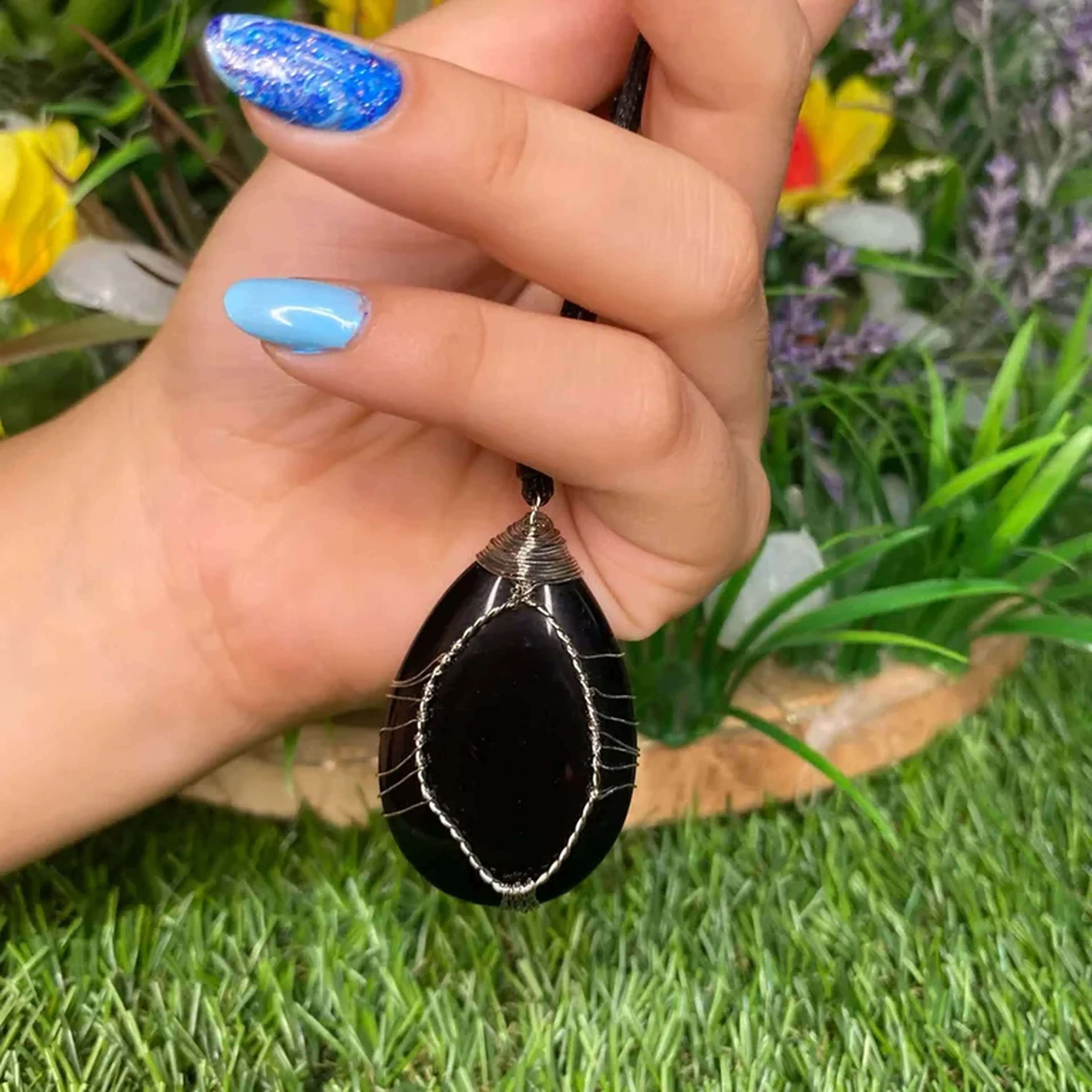 Colar Obsidiana Negra imagem